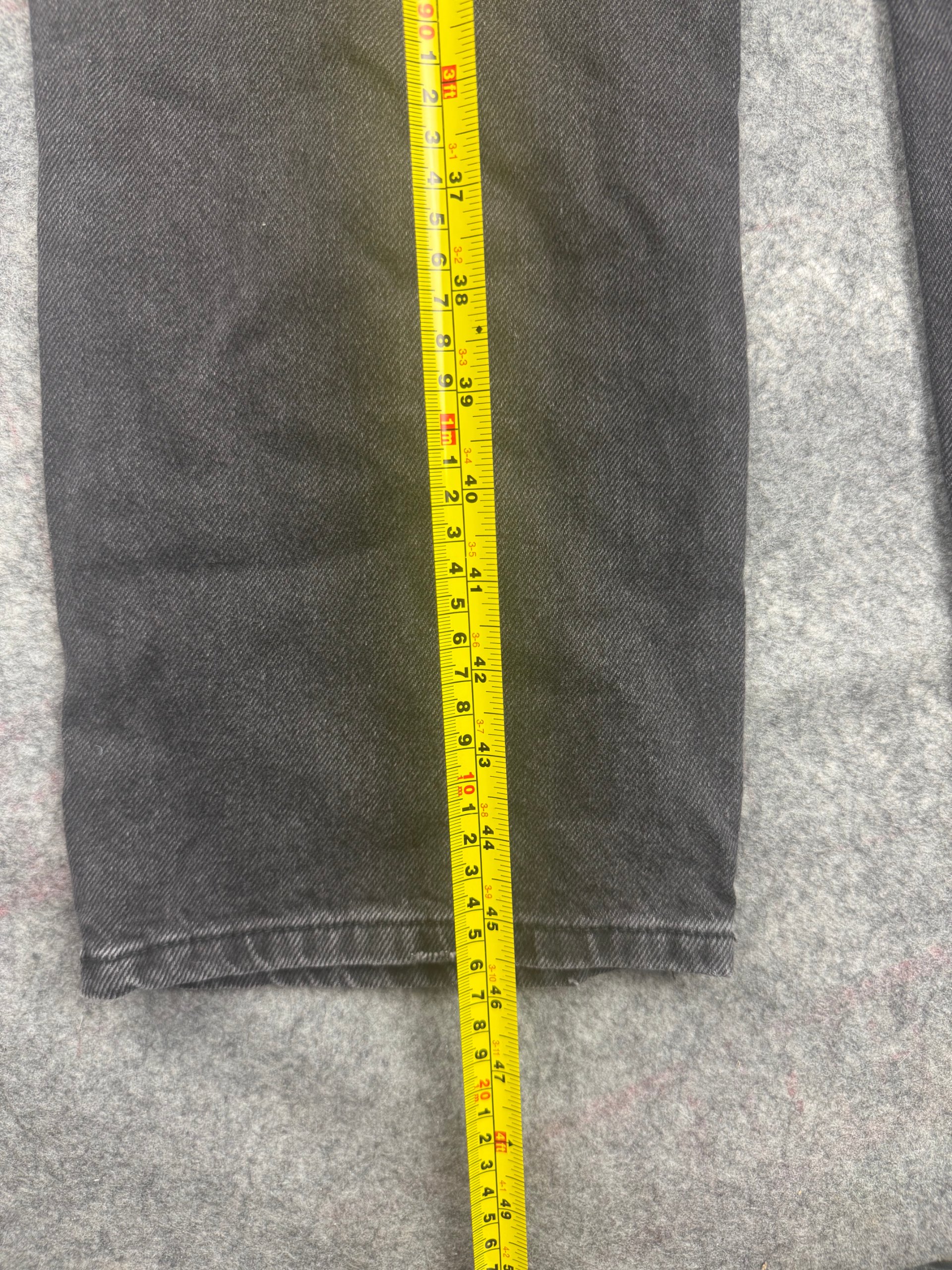 Stradivarius Black Long Straight Fit Jeans W32 UK 4 image 6