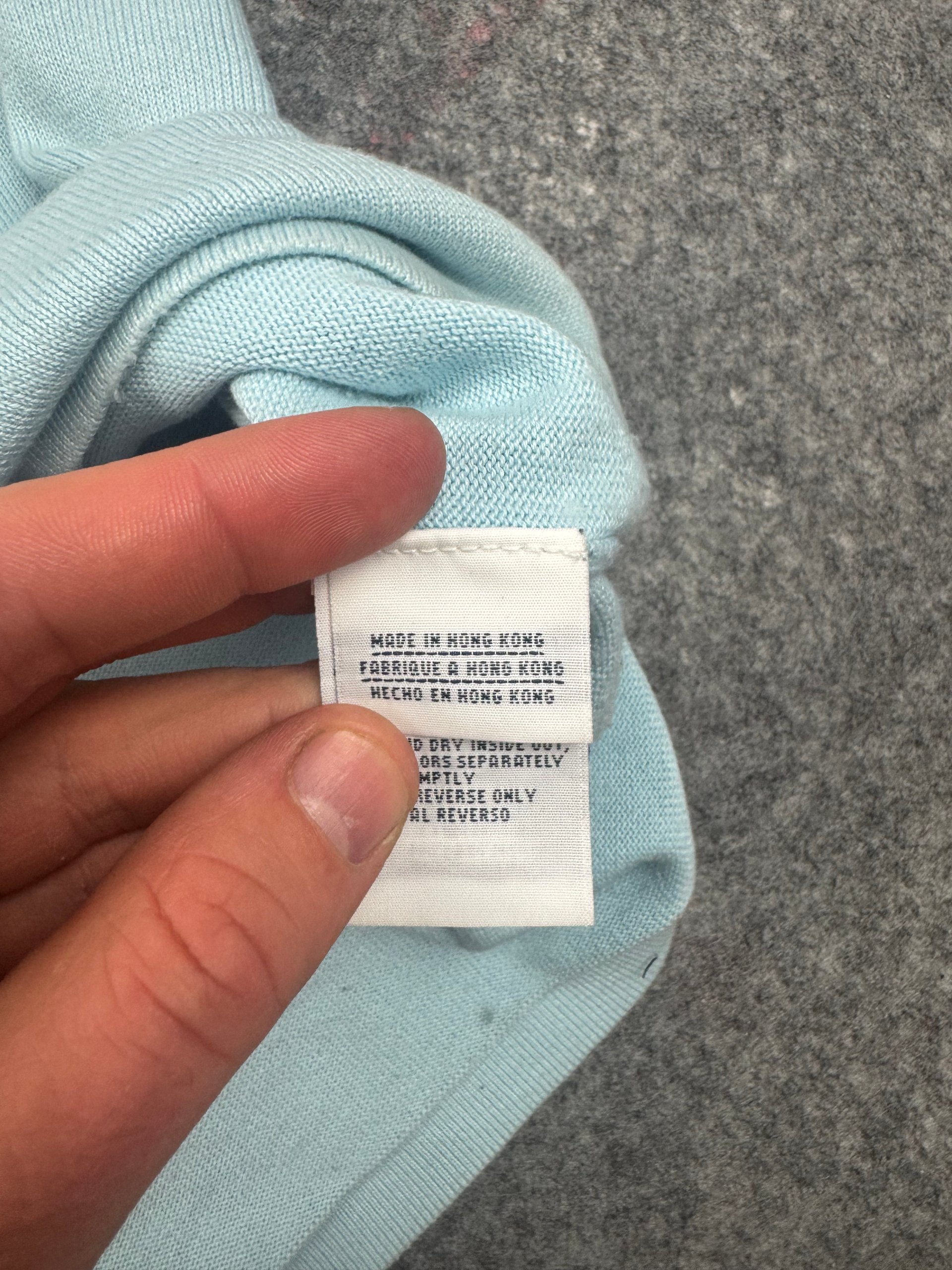 Tommy Hilfiger Light Blue & Navy Raglan Knit Jumper Men’s M image 6