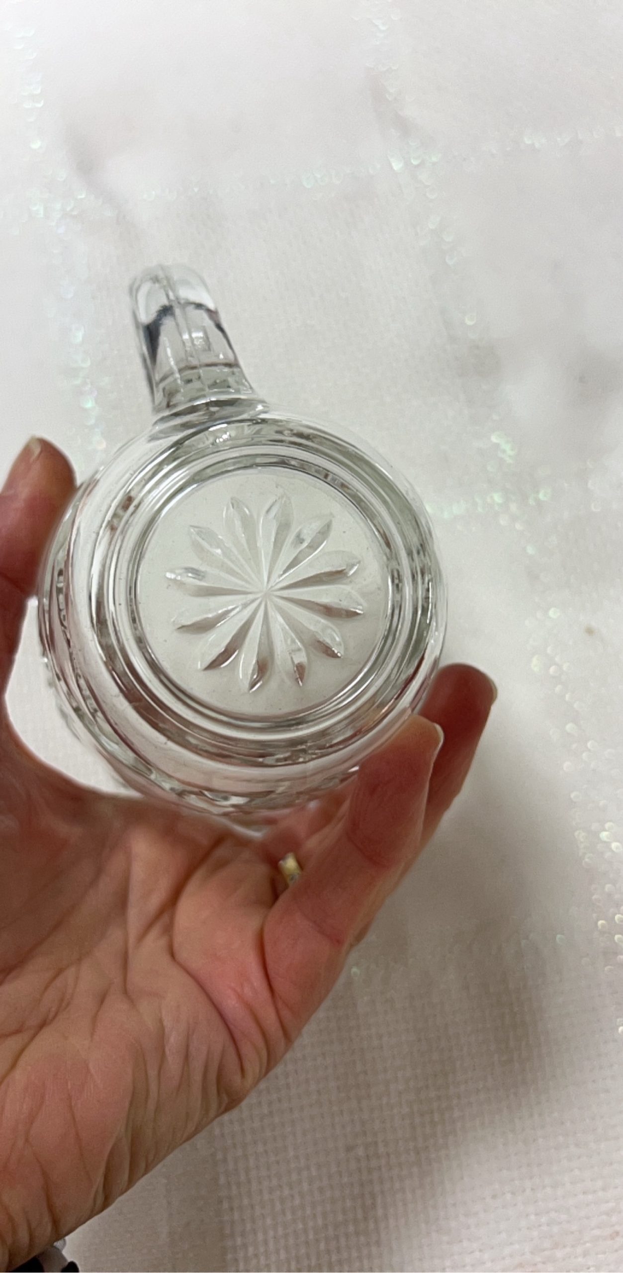 Clear Glass Creamer & Sugar Set with Spoon image 3