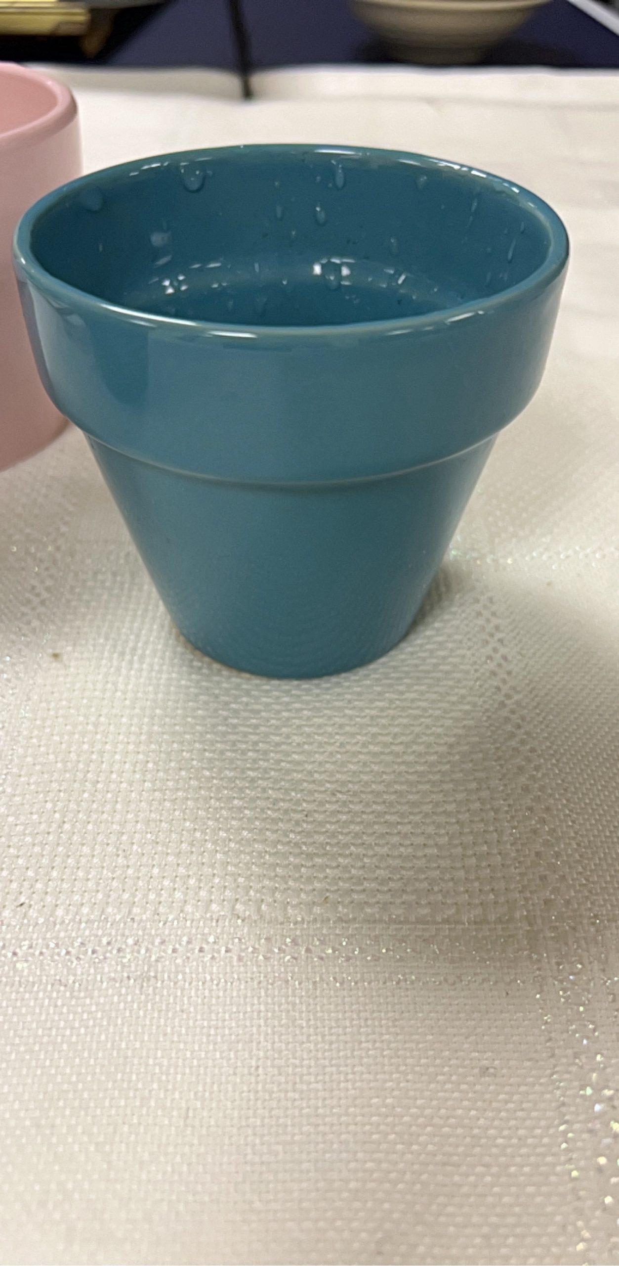 3 Ceramic Plant Pots Multi Colour 3-4 in Diameter image 8