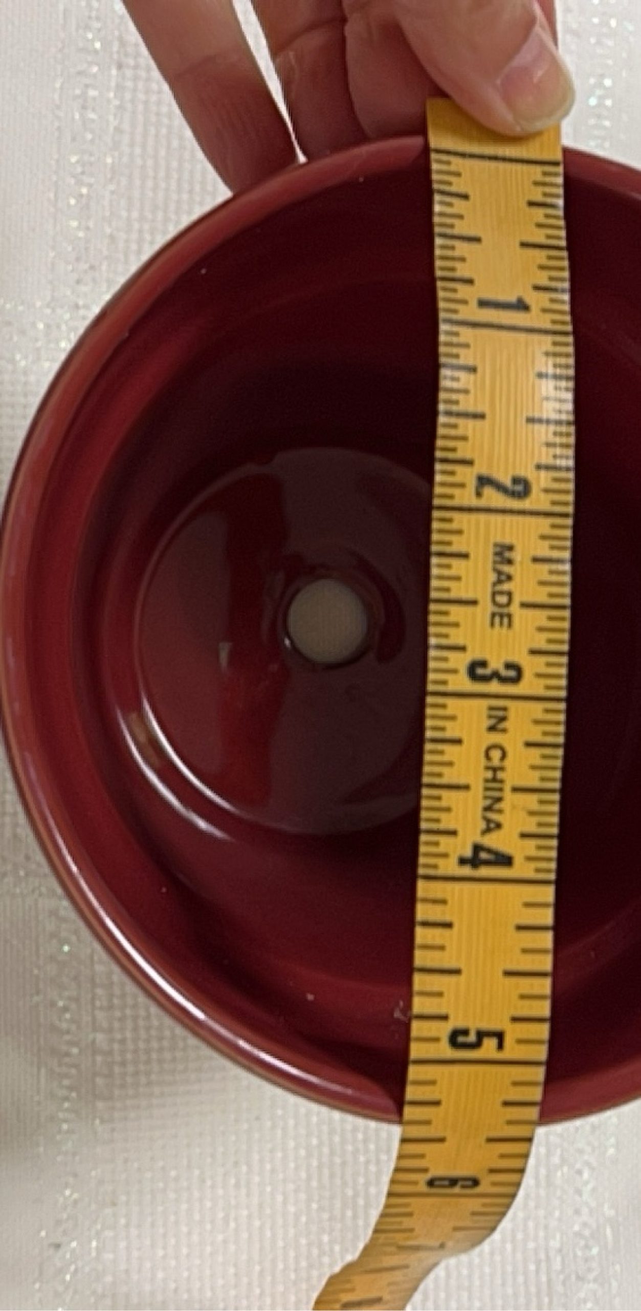 Red Ceramic Plant Pot 6 in Diameter image 3