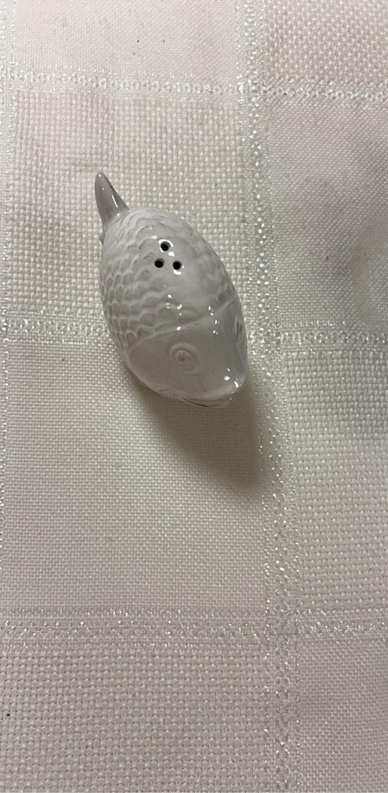 Ceramic Blue & White Fish Salt and Pepper Shakers image 4
