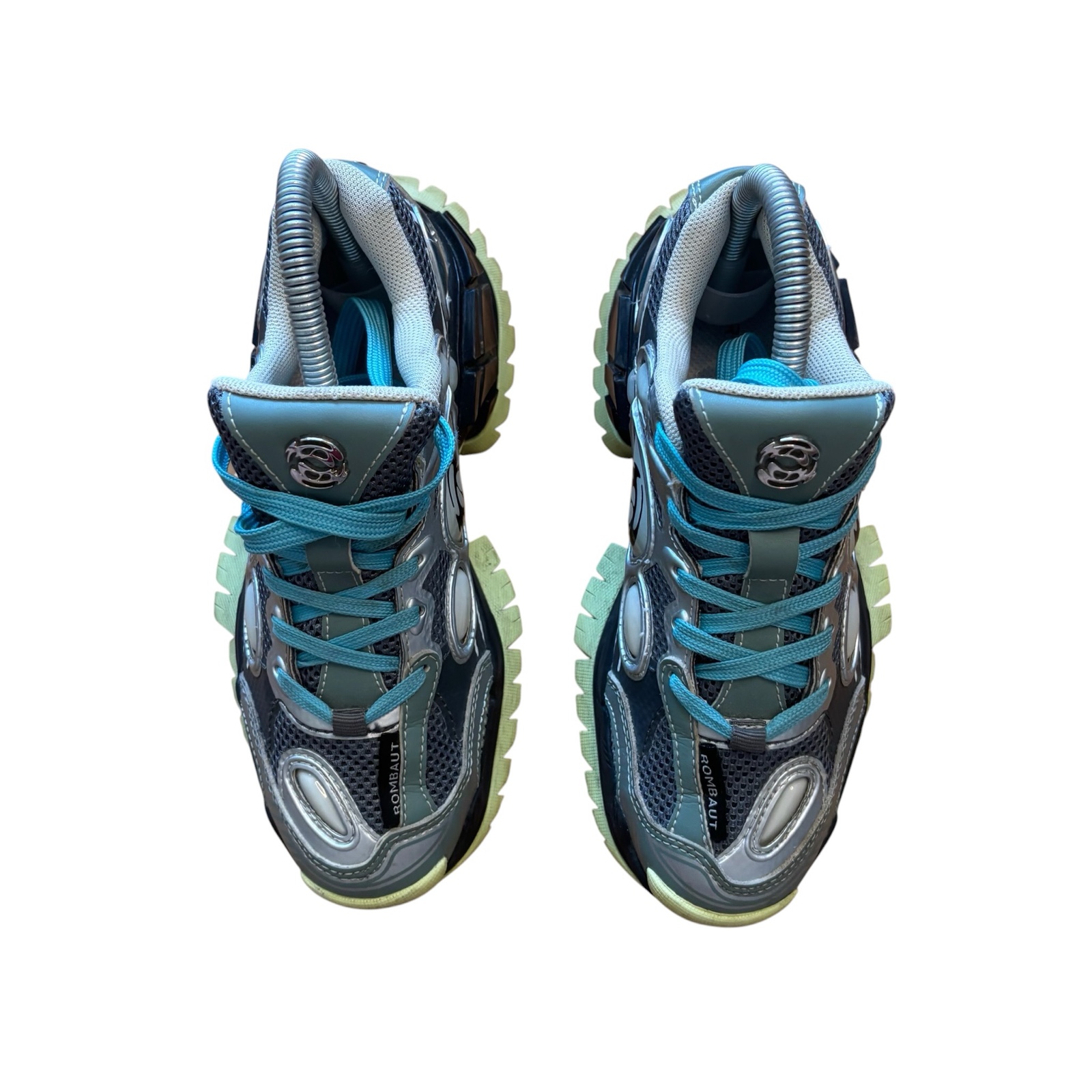 Rombaut Grey & Blue Chunky Sneakers UK 7 Unisex