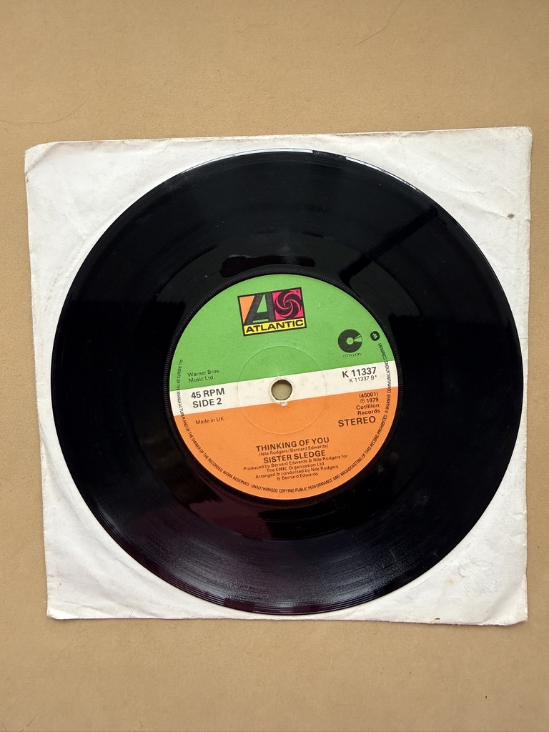 Sister Sledge Lost In Music & Thinking Of You Vinyl 7" Single 45 RPM image 2