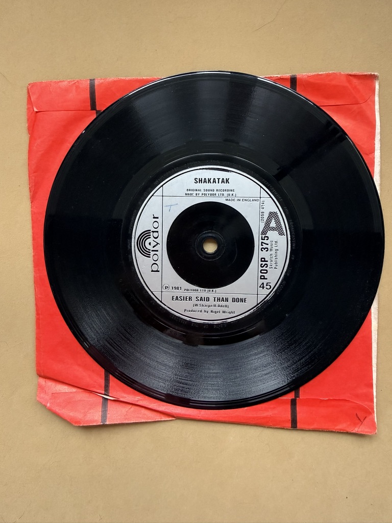 Shakatak Vinyl 45 RPM Single Late Night Flight Easier Said Than Done POSP 375 1981 UK image 2