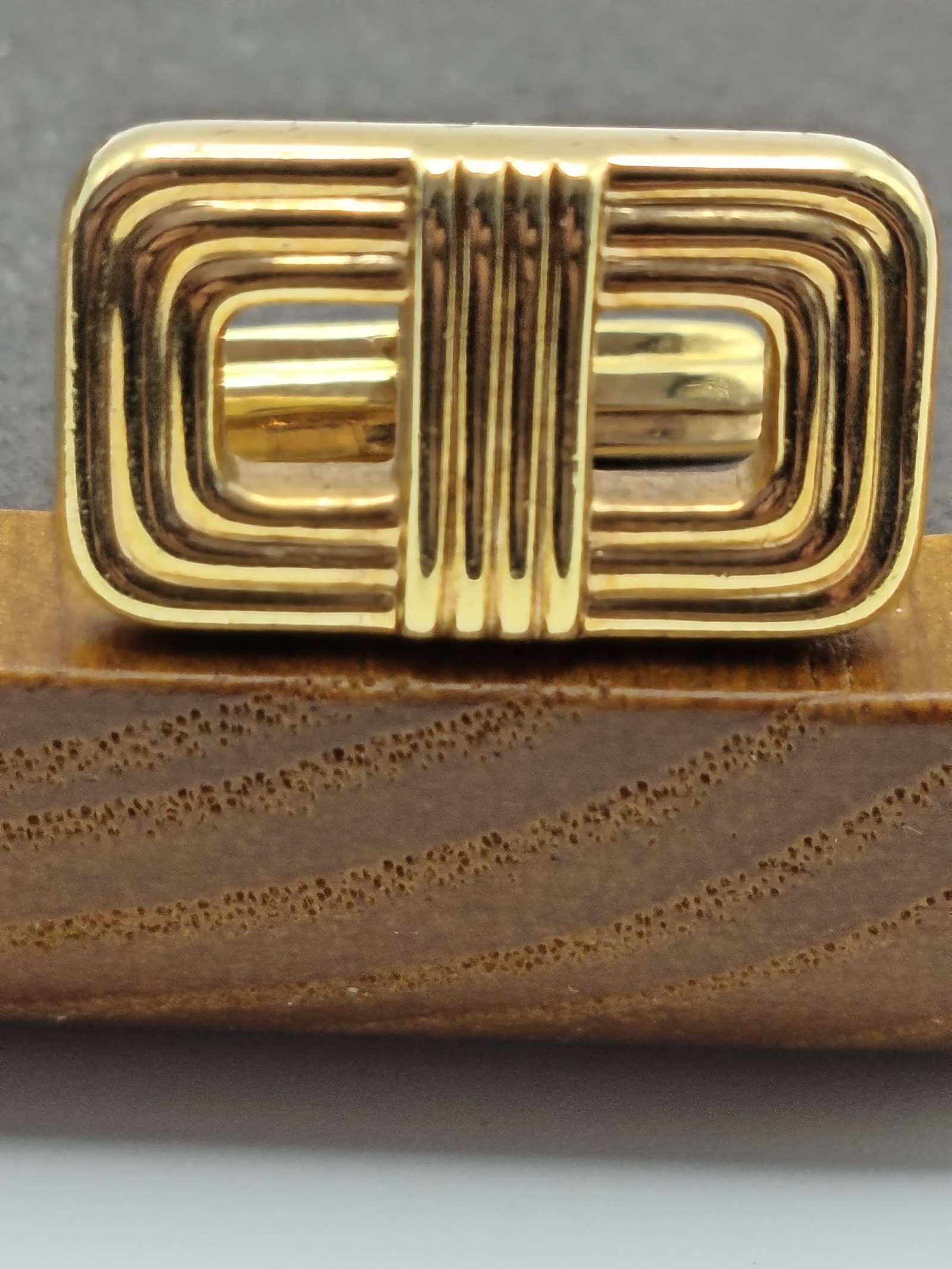 Christian Dior Gold Tone Cufflinks Unisex with Gift Box image 7