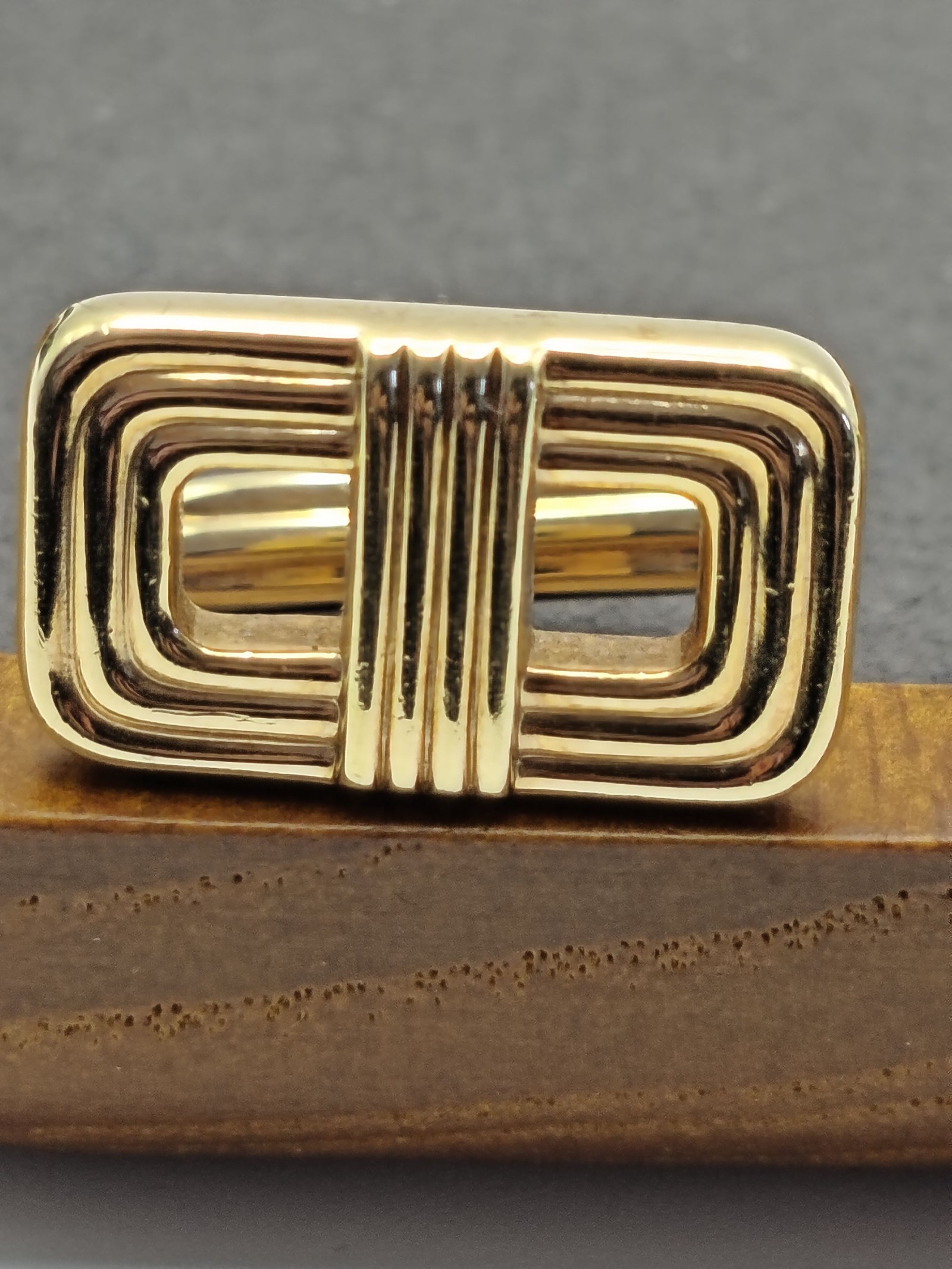 Christian Dior Gold Tone Cufflinks Unisex with Gift Box image 8