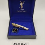 Yves Saint Laurent Gold & Silver Metal Men's Tie Clip Other