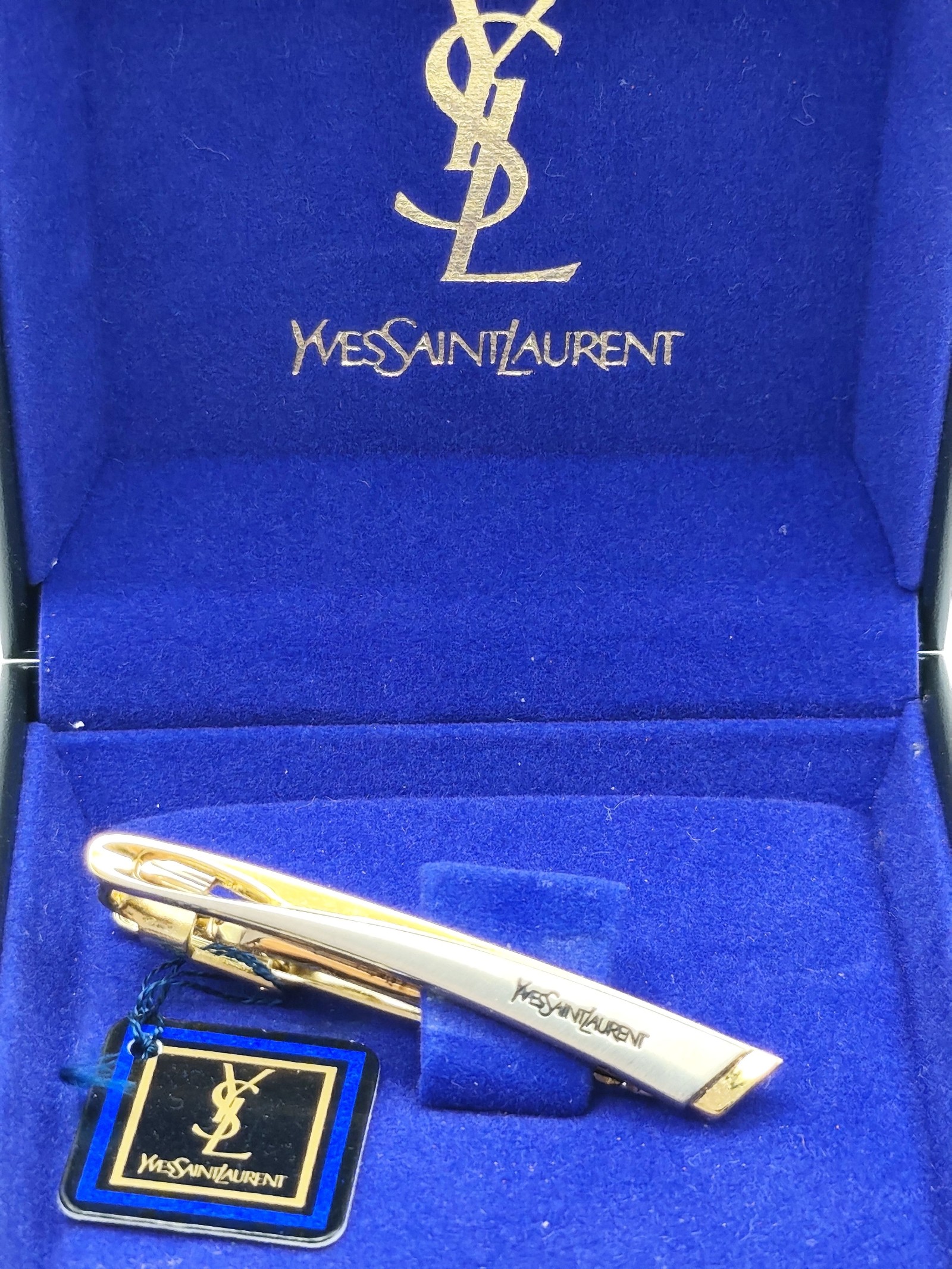 Yves Saint Laurent Gold & Silver Metal Men's Tie Clip Other image 2