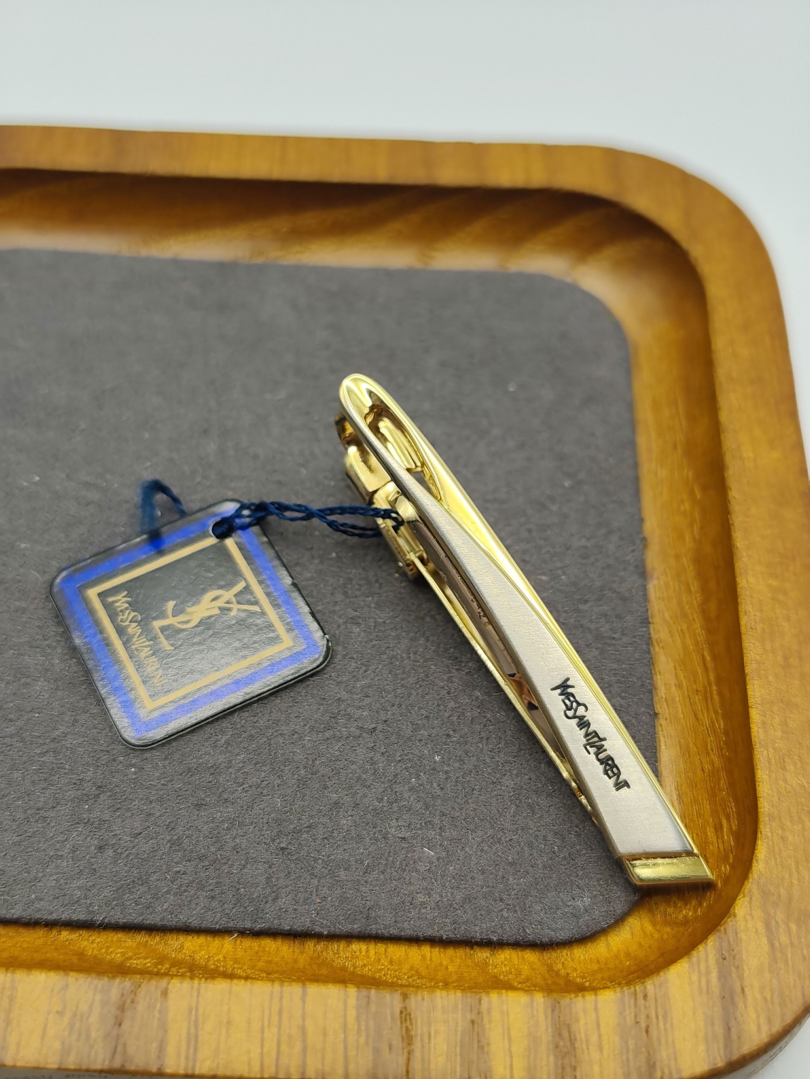 Yves Saint Laurent Gold & Silver Metal Men's Tie Clip Other image 4