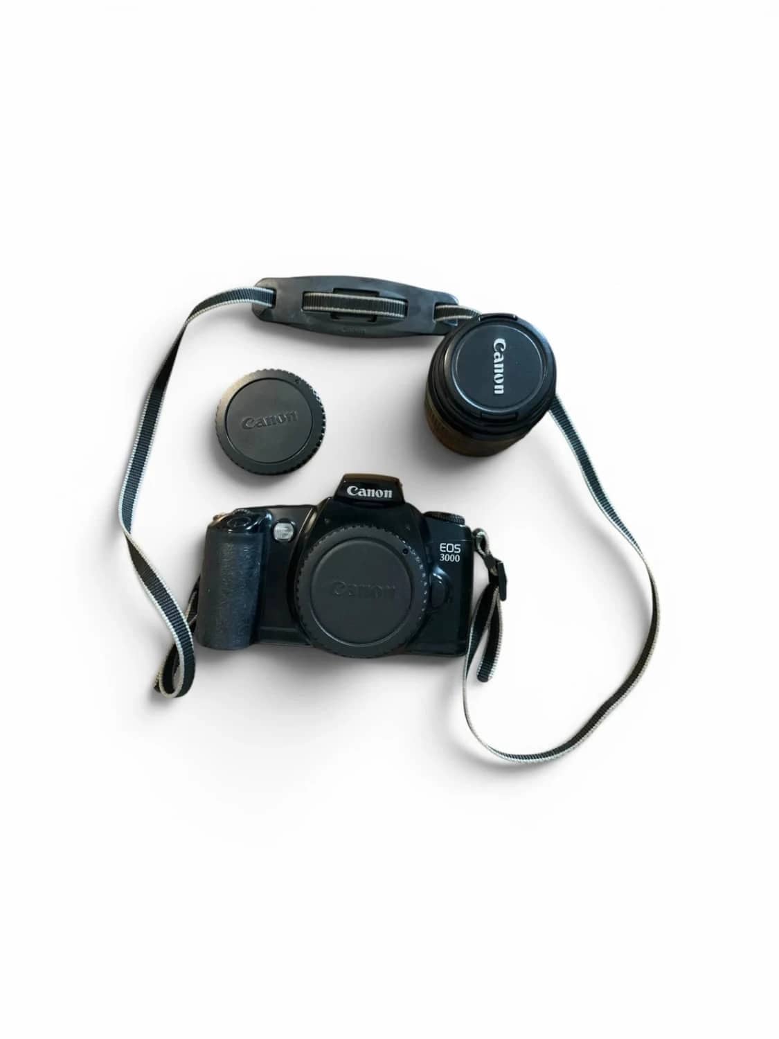 Canon EOS 3000 Argentique Noir avec Objectif & Sangle
