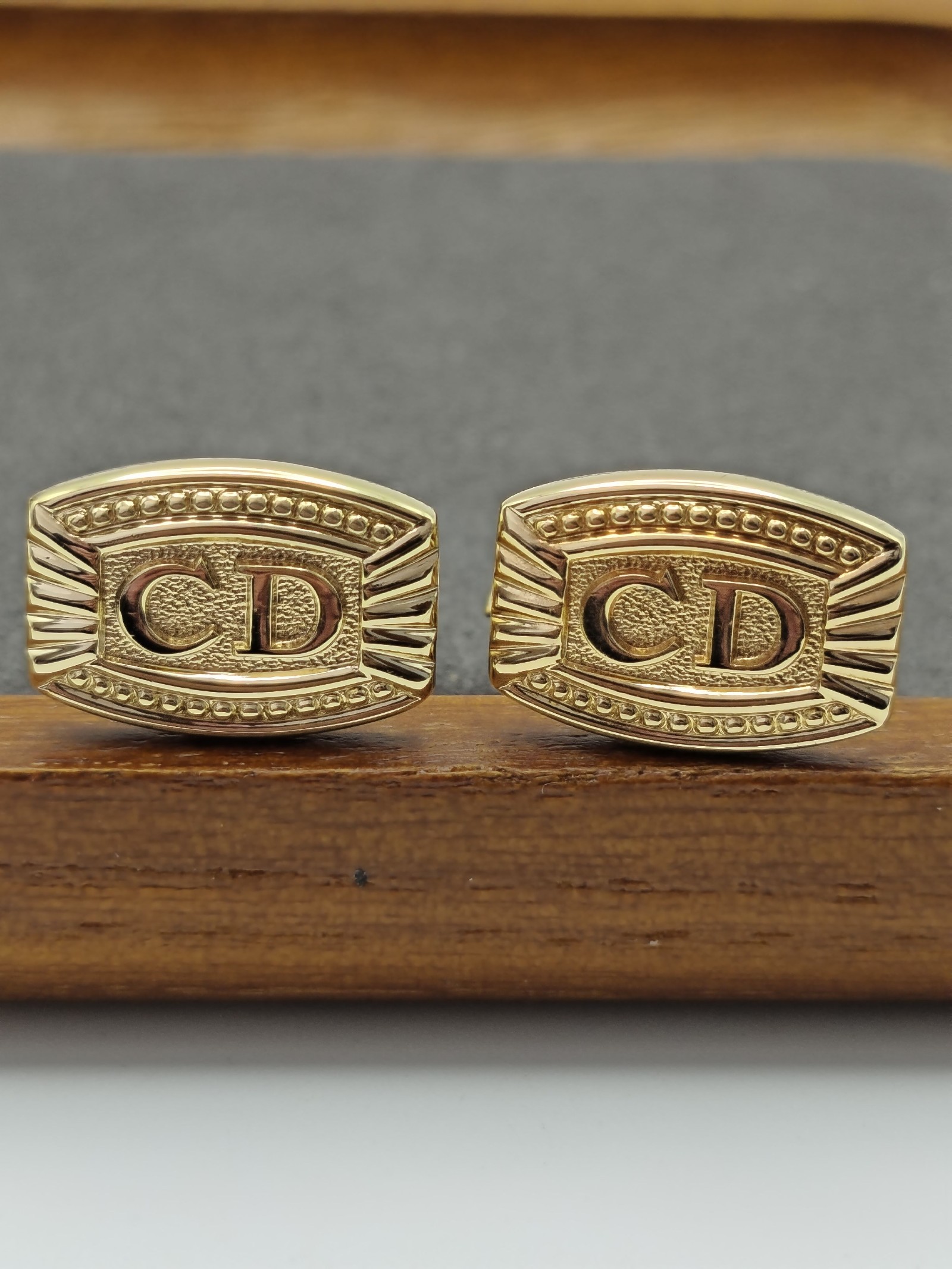 Christian Dior Gold Tone Monsieur Cufflinks & Tie Bar Set Other image 4