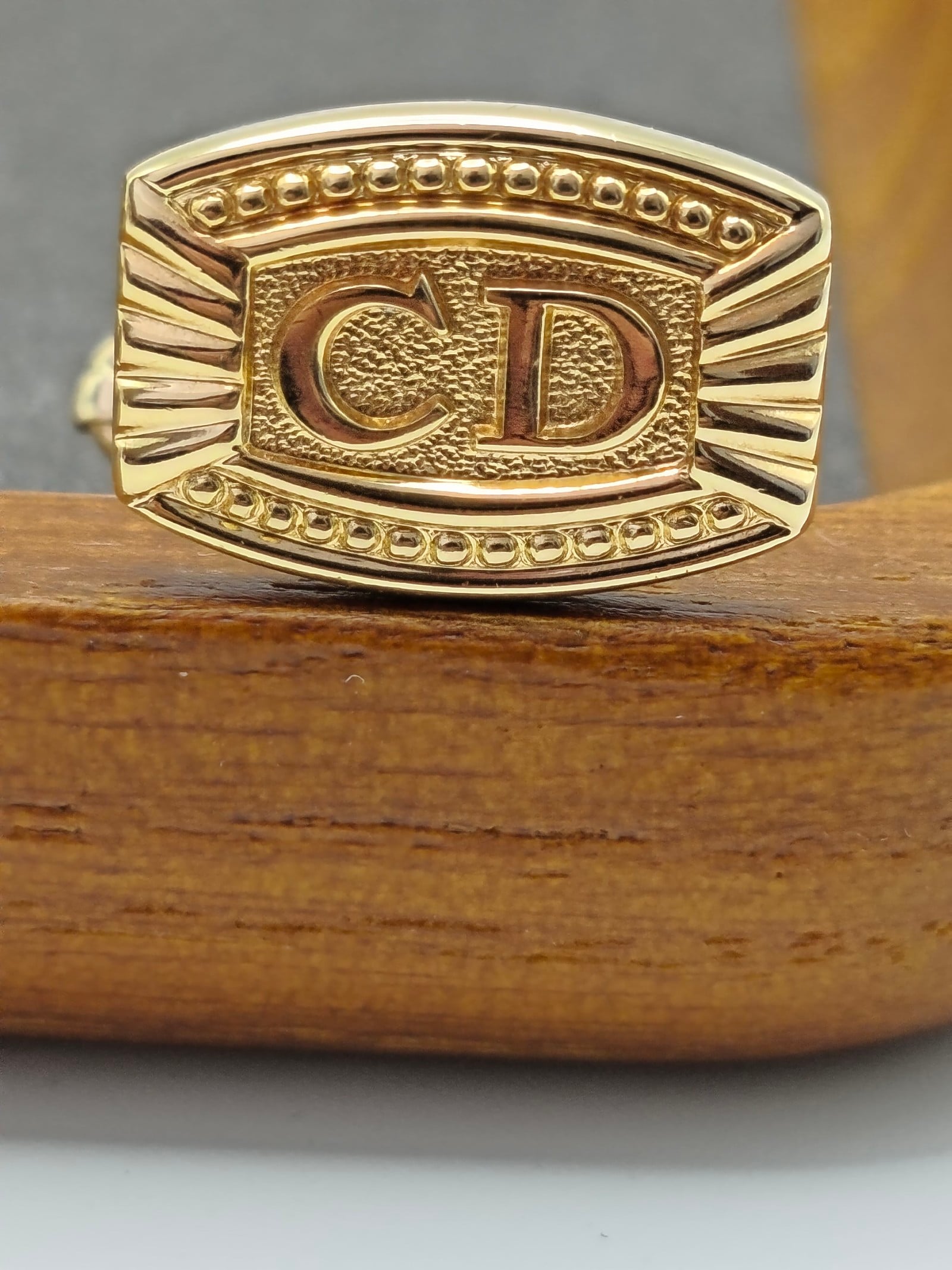Christian Dior Gold Tone Monsieur Cufflinks & Tie Bar Set Other image 5