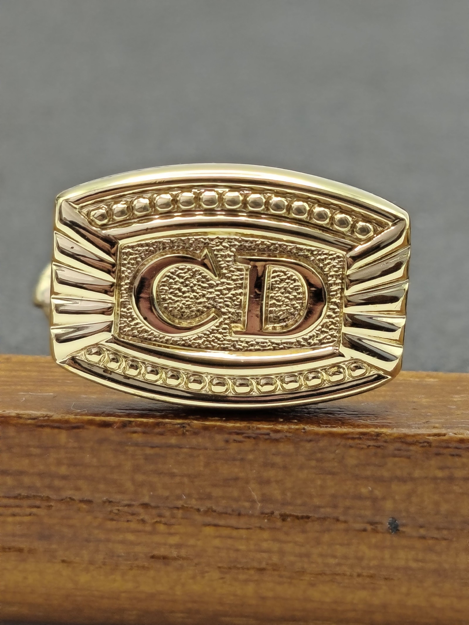 Christian Dior Gold Tone Monsieur Cufflinks & Tie Bar Set Other image 6