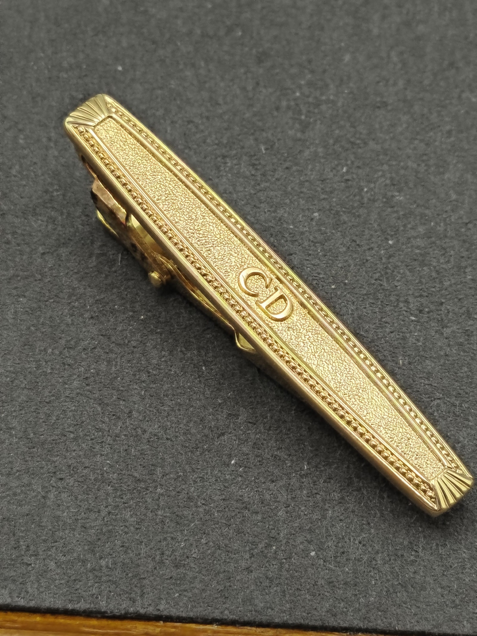 Christian Dior Gold Tone Monsieur Cufflinks & Tie Bar Set Other image 10