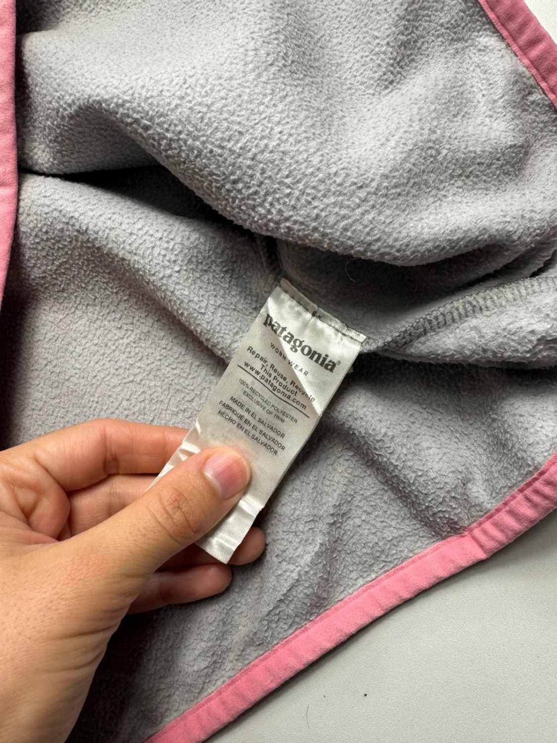 Patagonia Gris & Rose Micro D Snap-T Polaire Manches Longues - taille Medium image 4