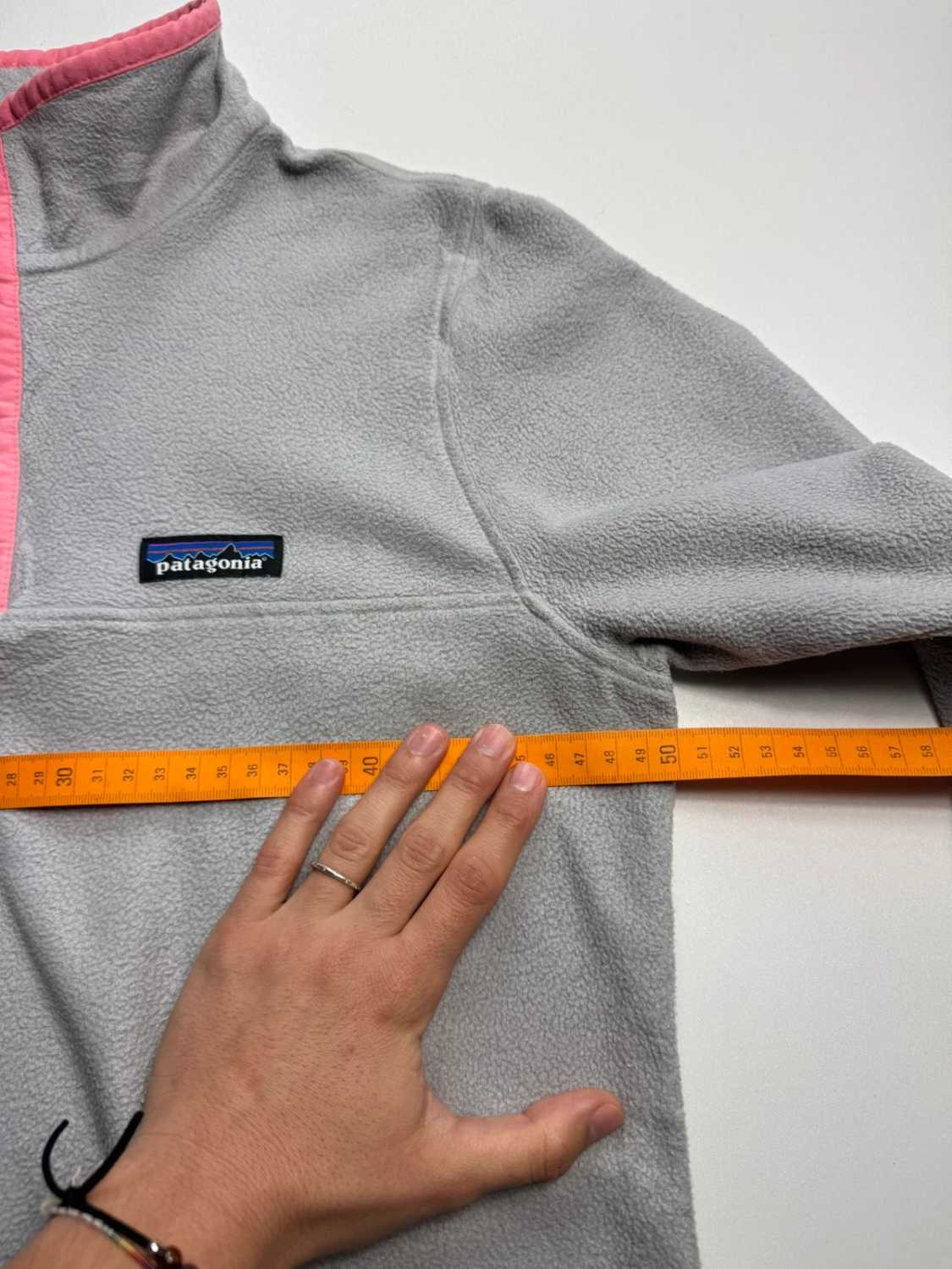 Patagonia Gris & Rose Micro D Snap-T Polaire Manches Longues - taille Medium image 6