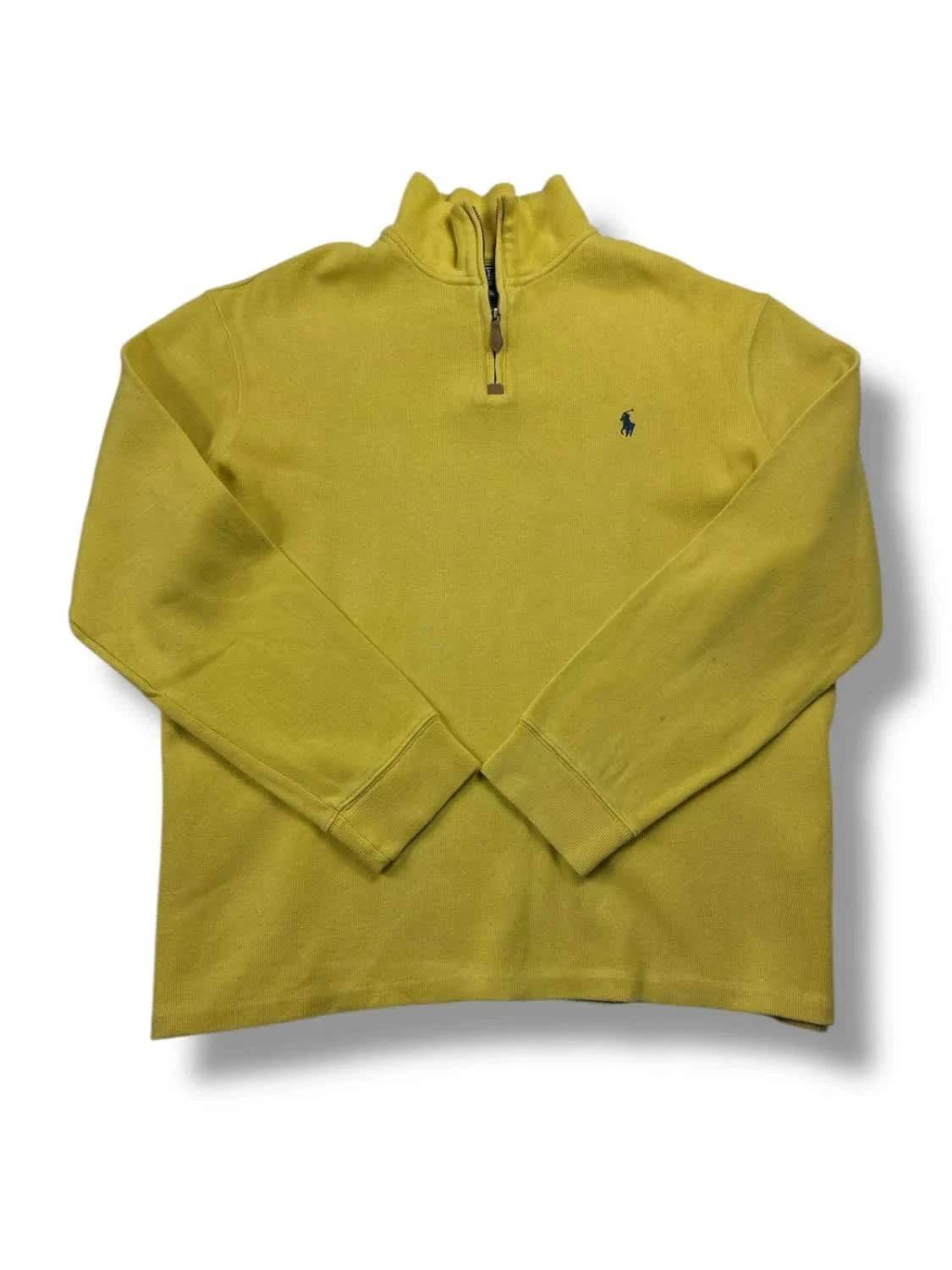 Polo Ralph Lauren Jaune Quarter-Zip Sweat Homme - Large image 2