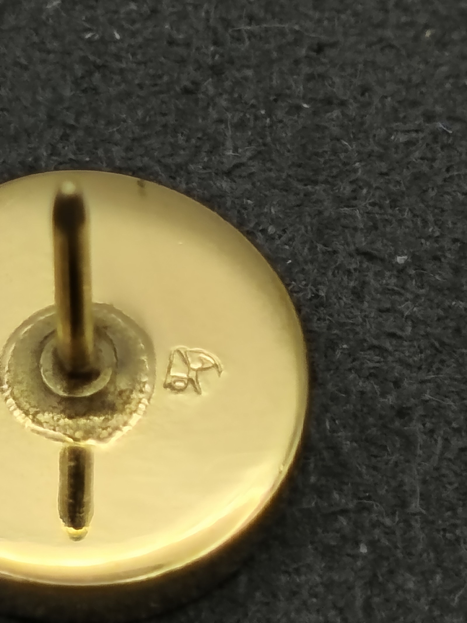 Dunhill Men Gold & Silver Tone Round Tie Tack Pin with Chain image 8