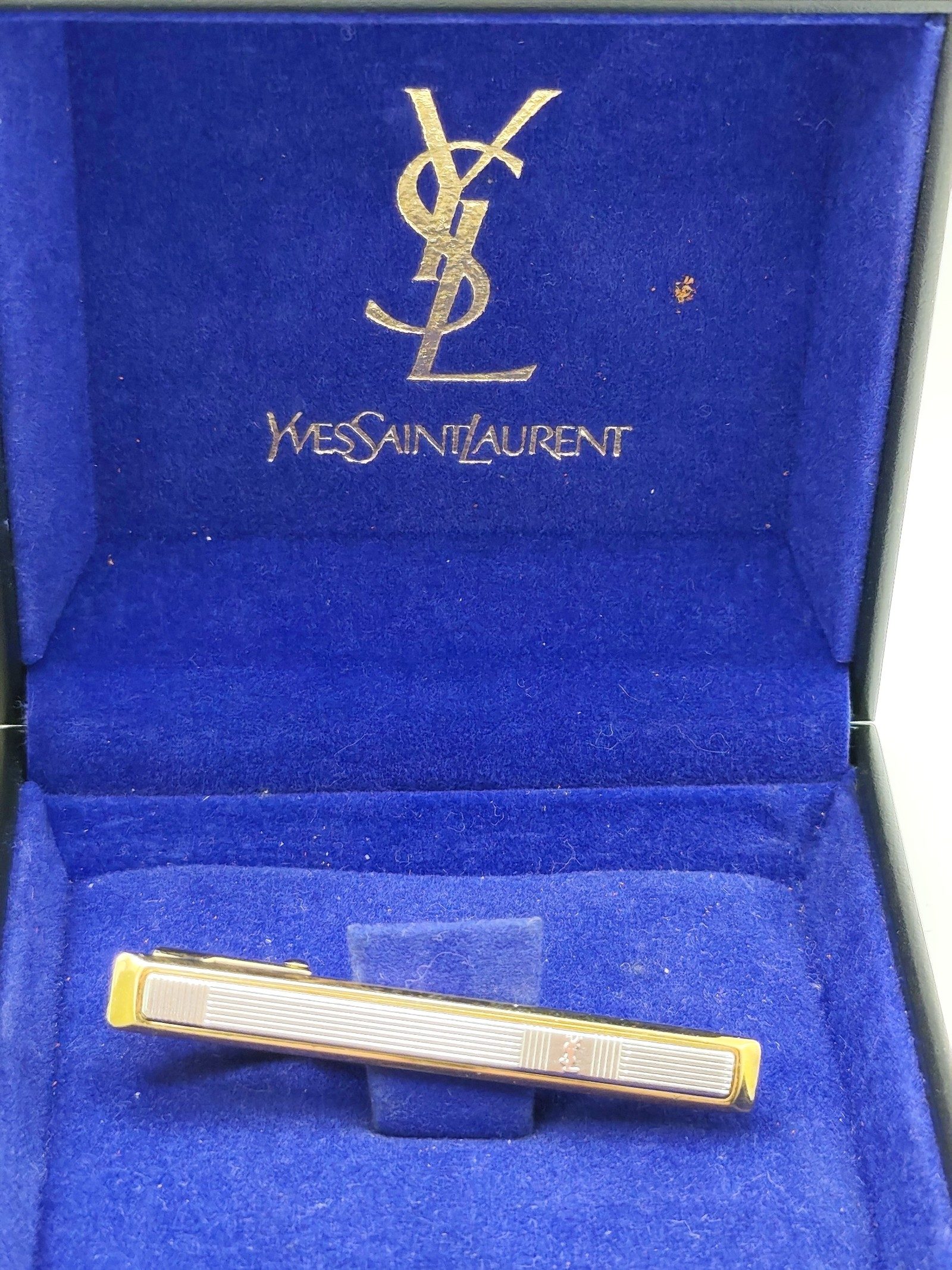 Yves Saint Laurent Gold & Silver Tone Tie Bar Clip Men's image 2