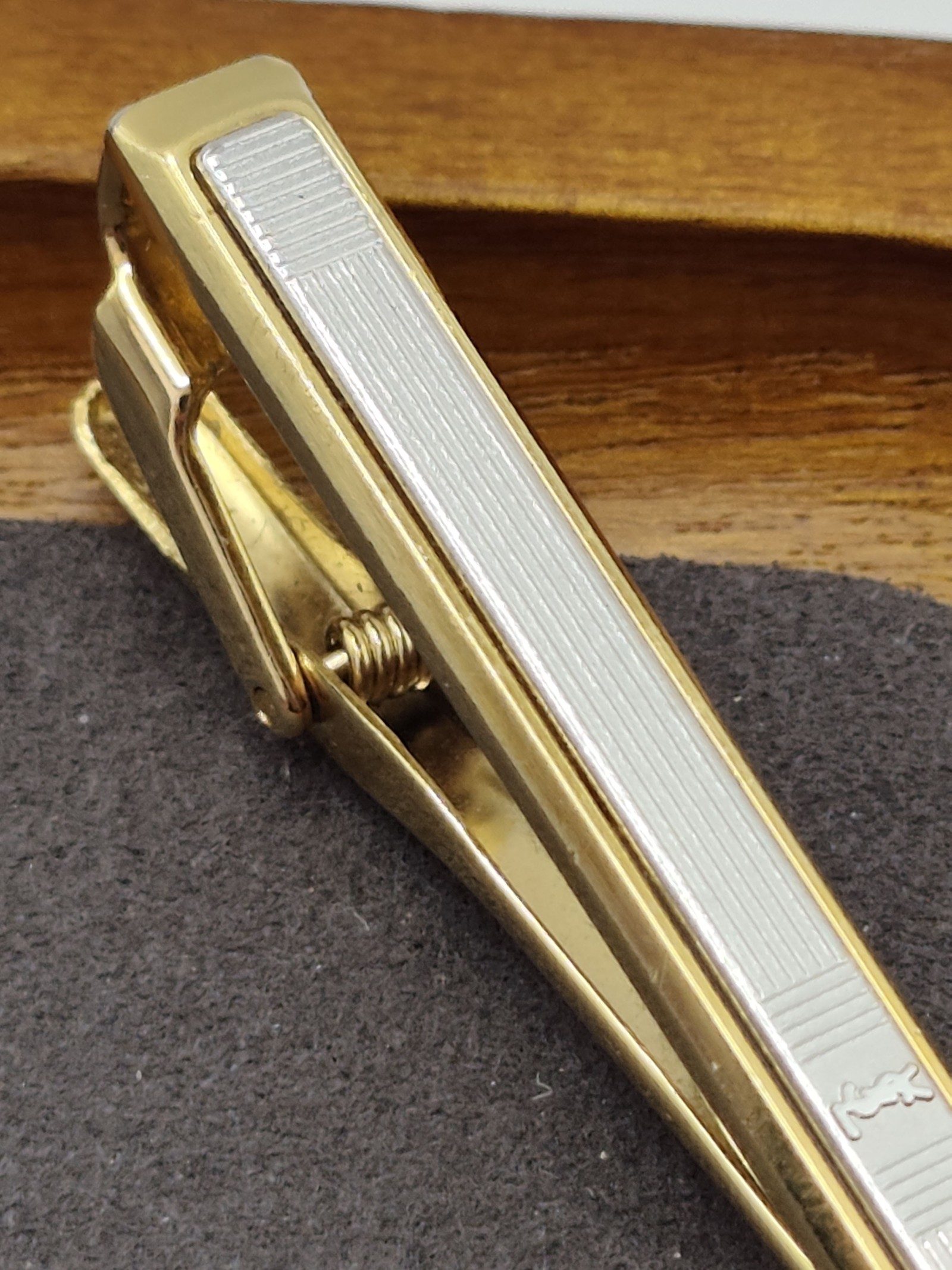 Yves Saint Laurent Gold & Silver Tone Tie Bar Clip Men's image 5