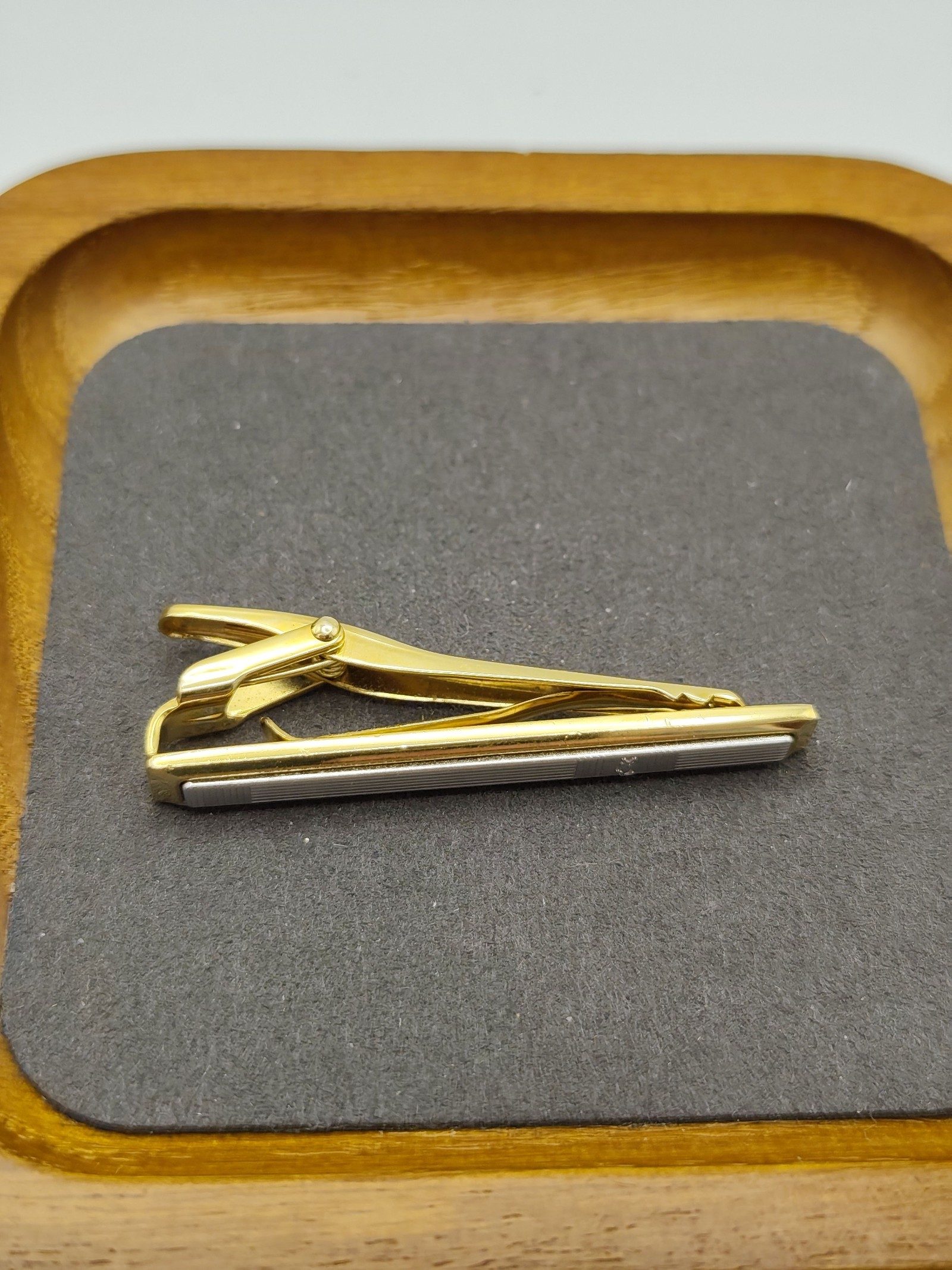 Yves Saint Laurent Gold & Silver Tone Tie Bar Clip Men's image 7