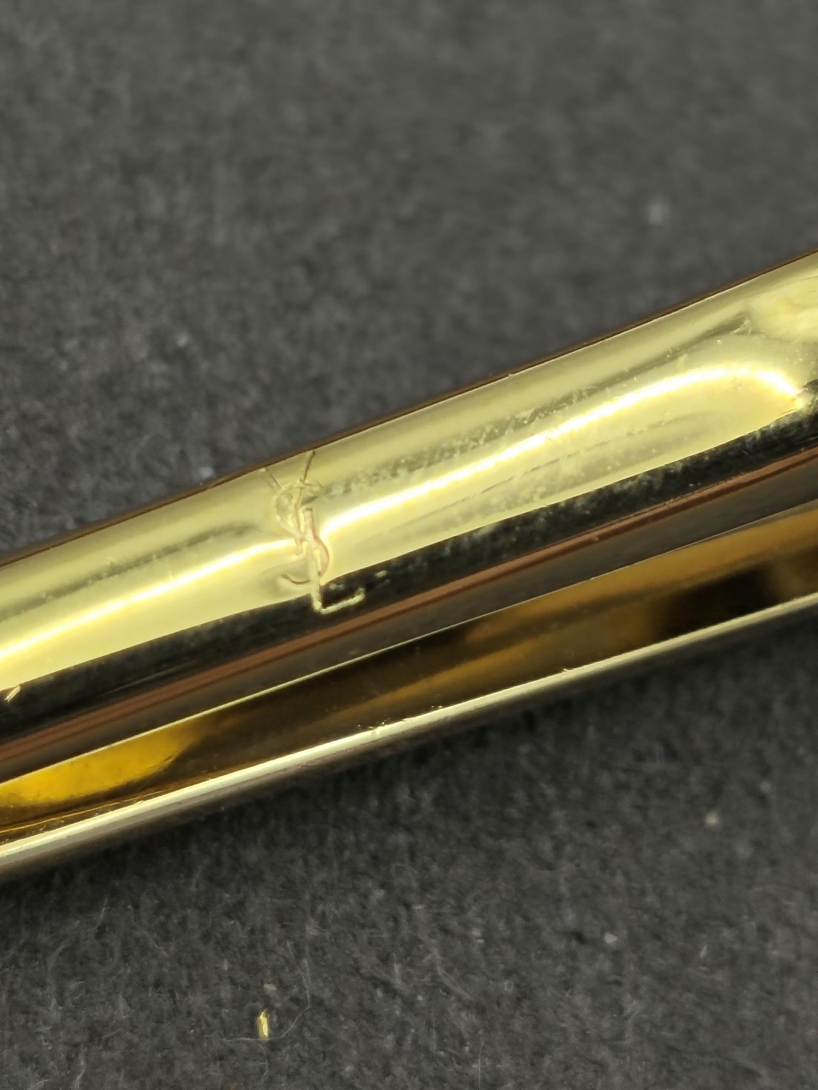 Yves Saint Laurent Gold & Silver Tone Tie Bar Clip Men's image 10