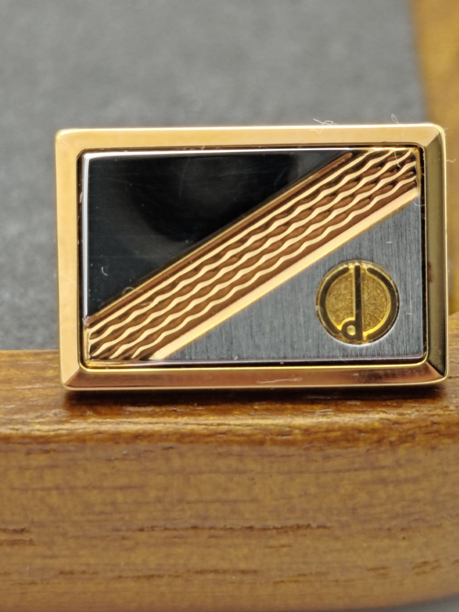 Dunhill Gold-tone & Silver tone Cufflinks & Tie Clip Set Men image 5