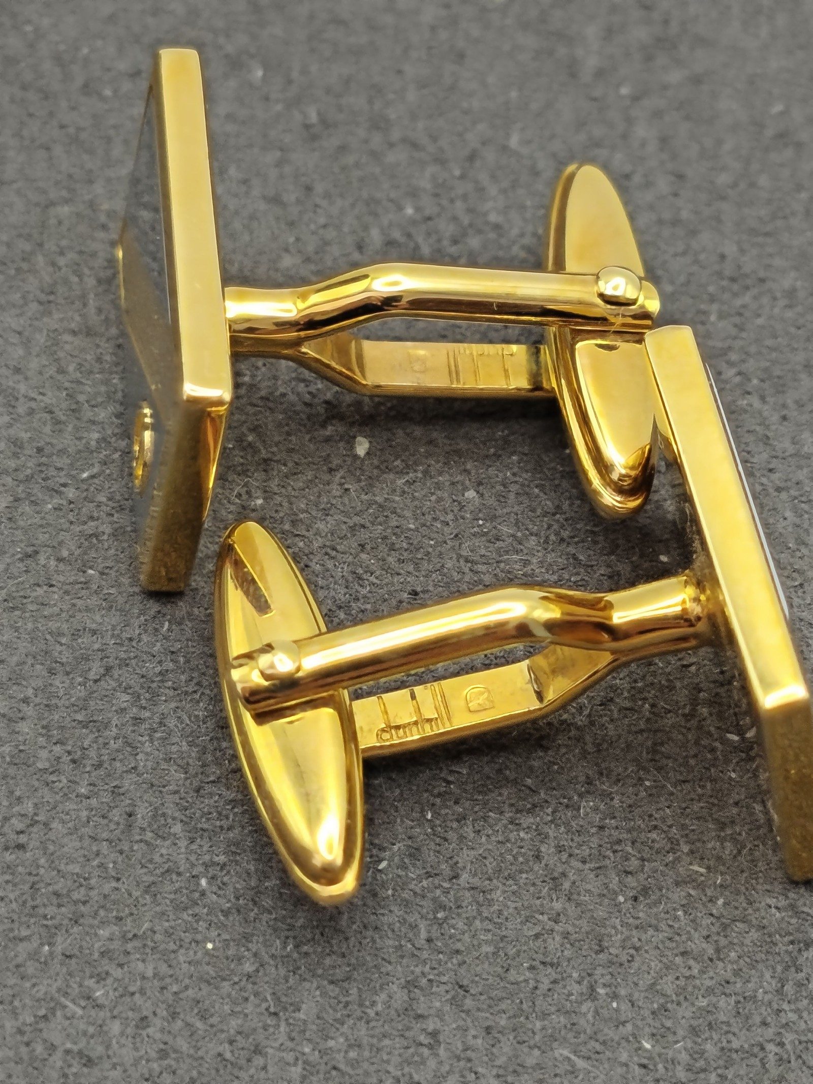 Dunhill Gold-tone & Silver tone Cufflinks & Tie Clip Set Men image 8