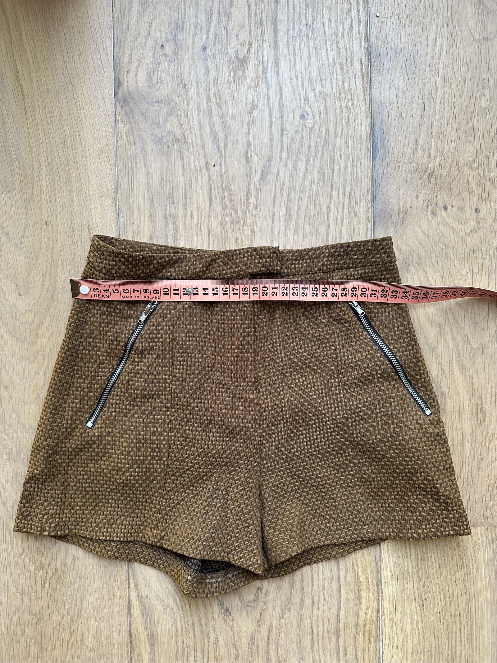 Unbranded Brown Woven Zip Pocket Shorts Medium image 2