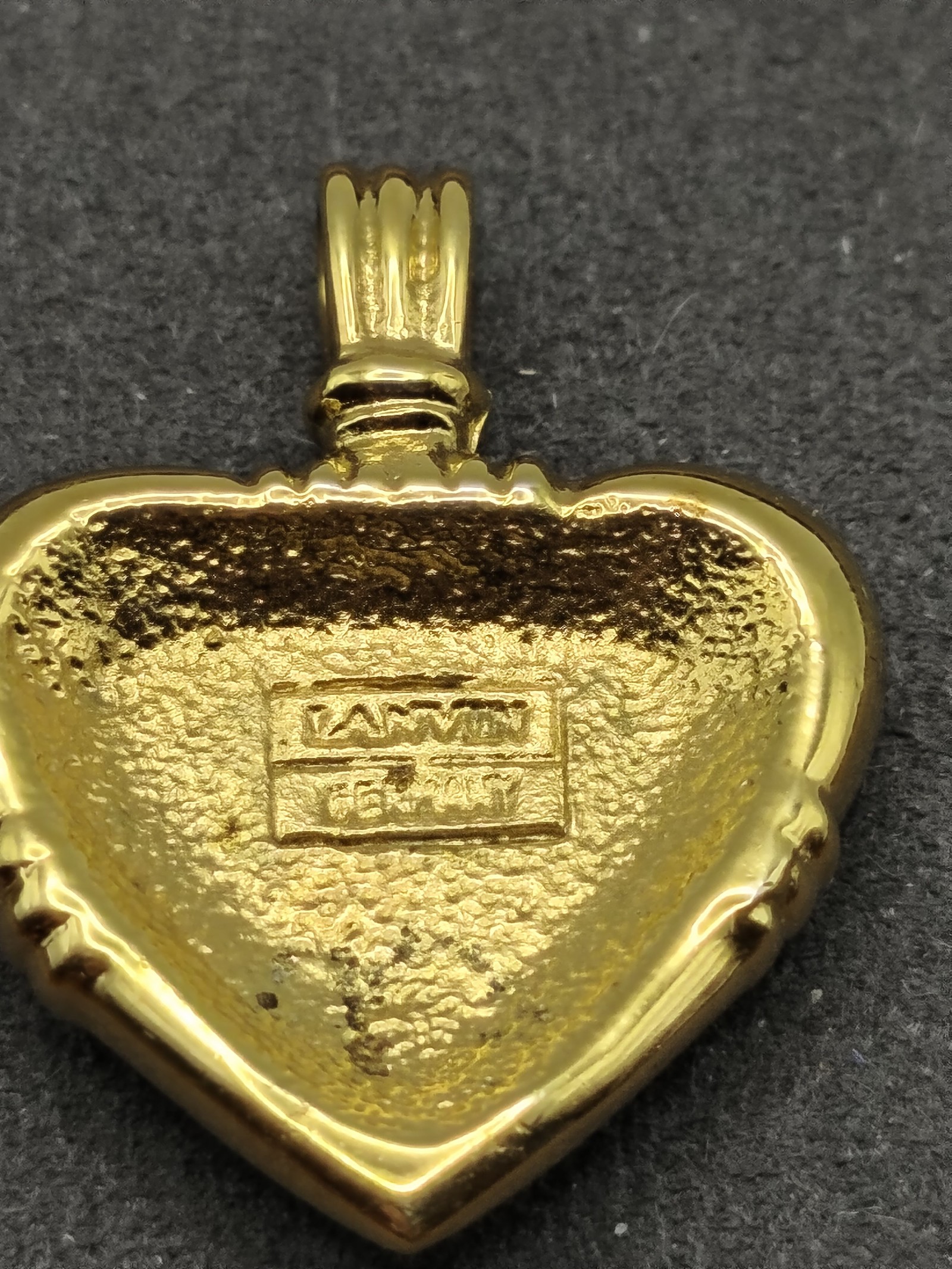 Lanvin Gold Tone & Crystal Heart Pendant Necklace image 4