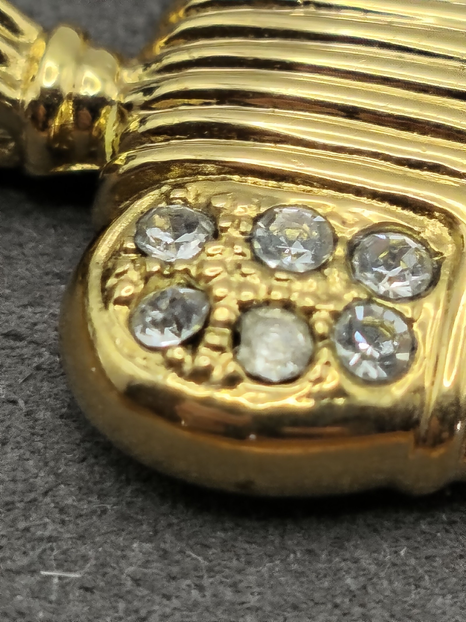 Lanvin Gold Tone & Crystal Heart Pendant Necklace image 9