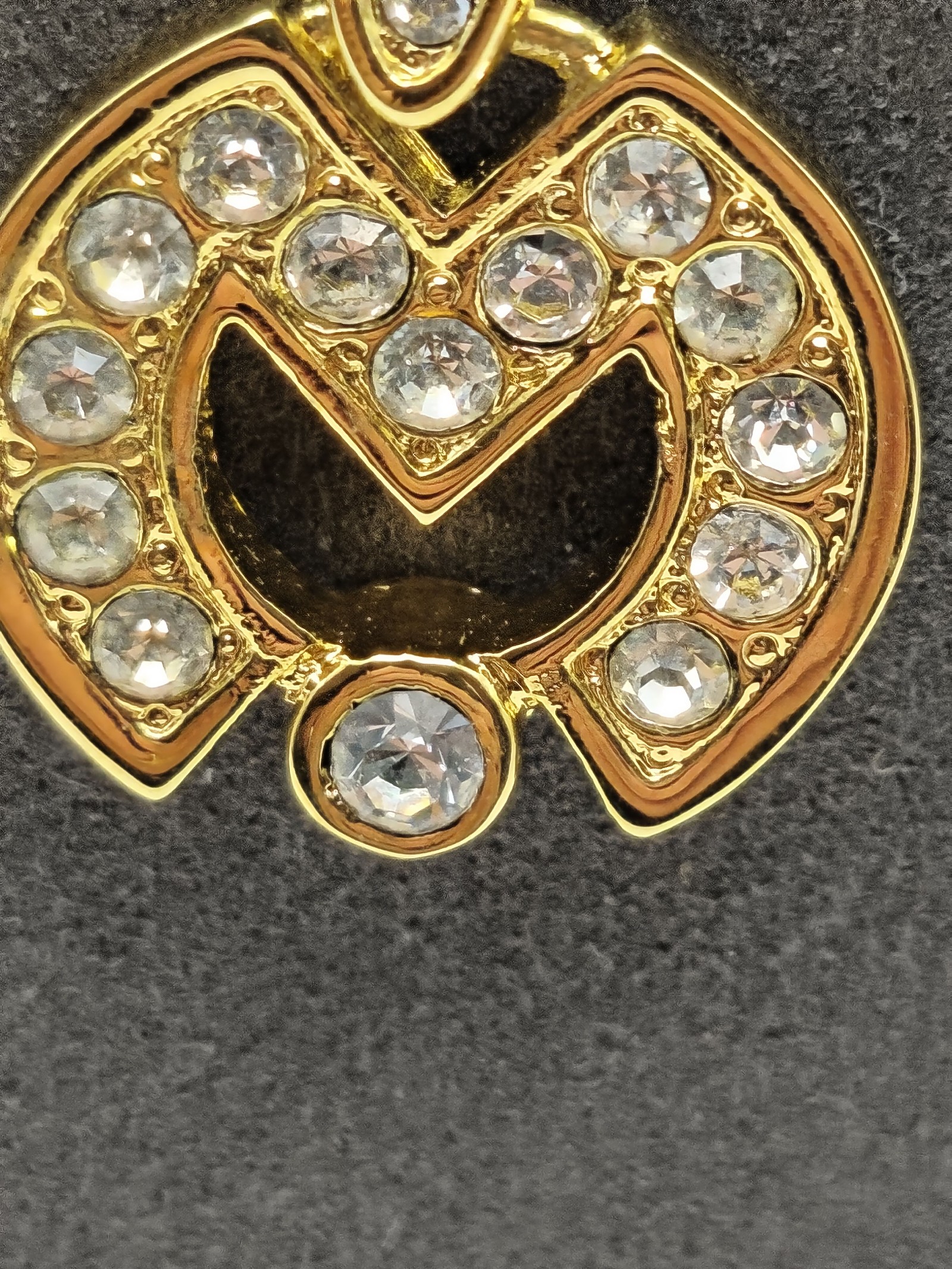 Menard Women's Gold Tone Crystal Pendant Necklace Other image 4