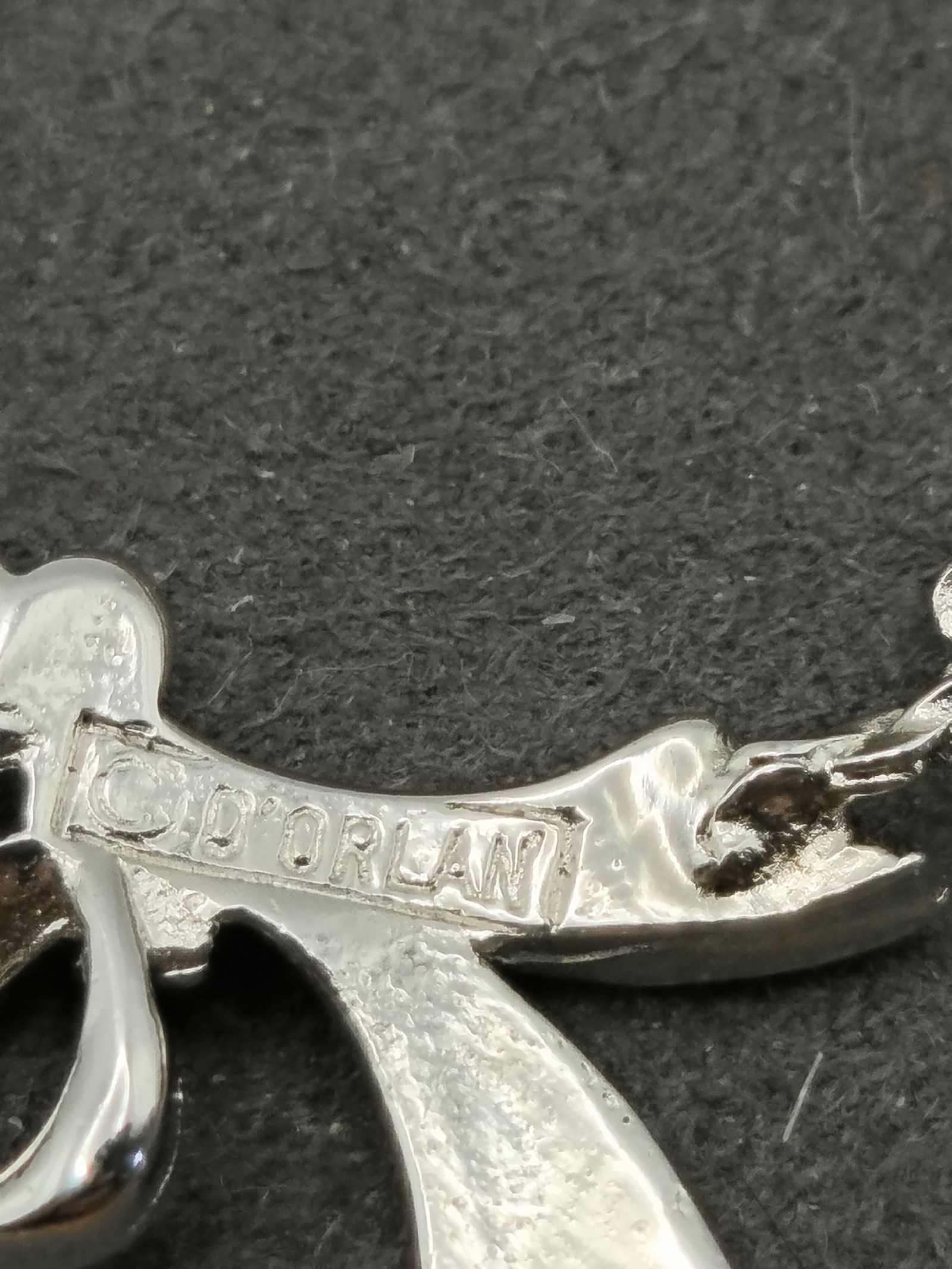 CD'Orlan Silver tone Bow Pendant Chain Necklace Women Other image 5