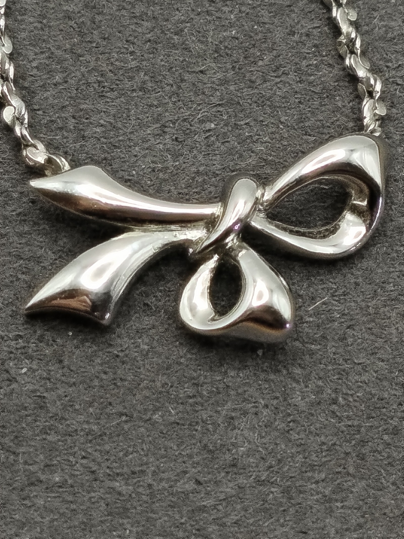 CD'Orlan Silver tone Bow Pendant Chain Necklace Women Other image 7