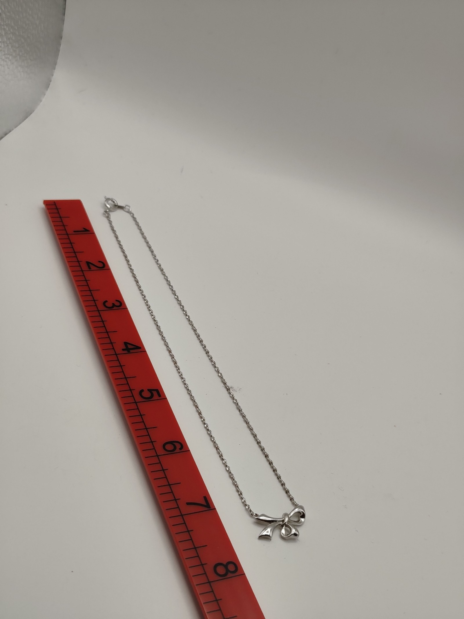 CD'Orlan Silver tone Bow Pendant Chain Necklace Women Other image 9