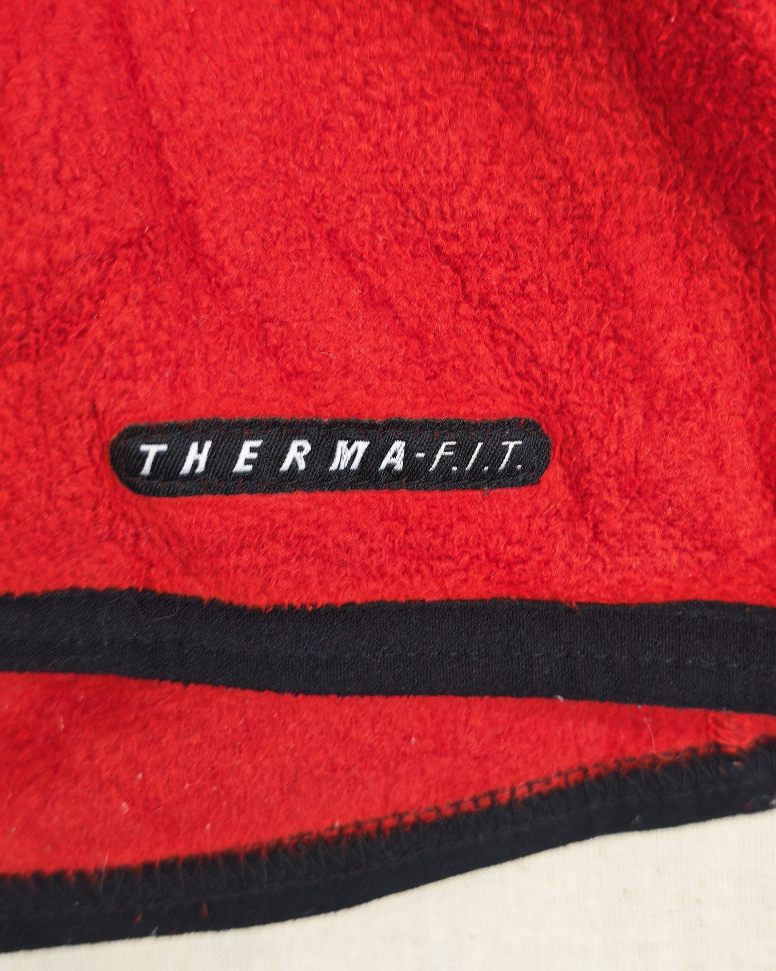 Vintage 1990s Nike Red & Black Sleeveless Fleece Jacket Small Unisex Niketown image 7