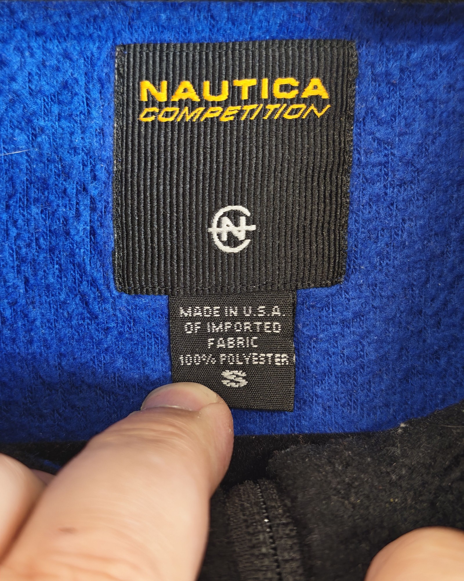 Nautica Competition Blue & Black Half Zip Fleece Small Gropcore Sailing image 3