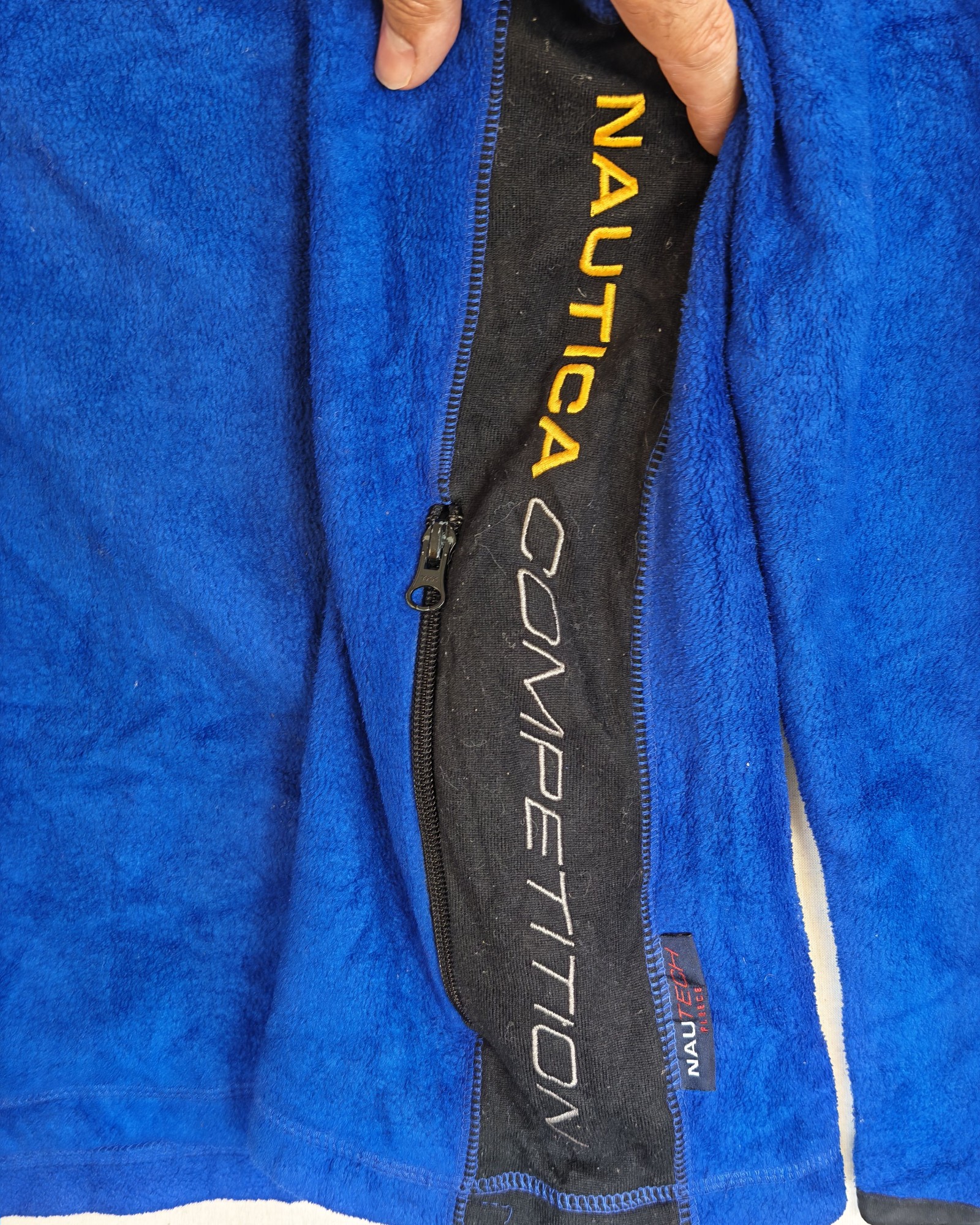 Nautica Competition Blue & Black Half Zip Fleece Small Gropcore Sailing image 6