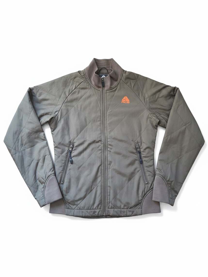 Nike ACG Thermal Layer 2 Women’s Quilted Jacket Taupe Brown Orange Size S