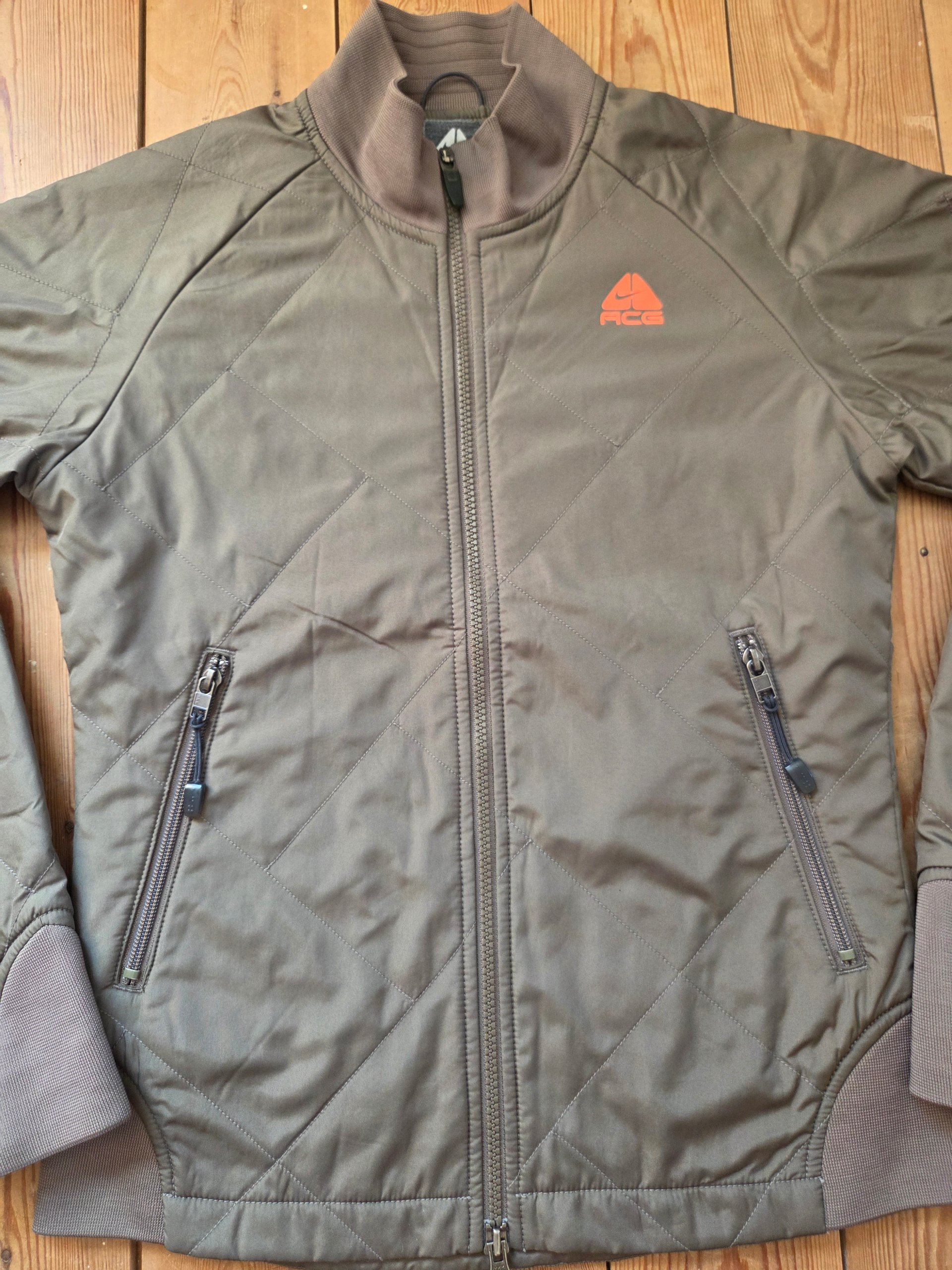 Nike ACG Thermal Layer 2 Women’s Quilted Jacket Taupe Brown Orange Size S image 7