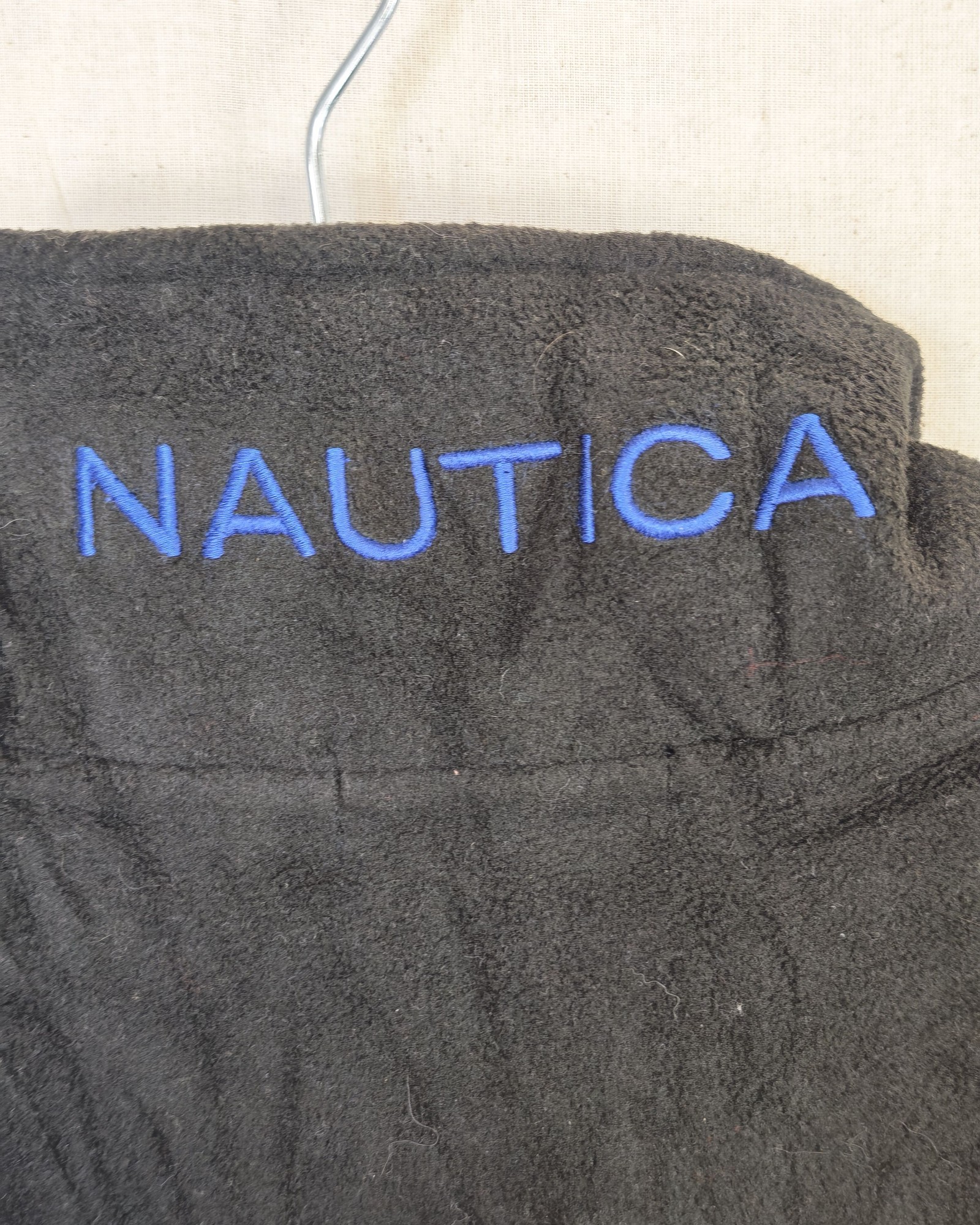 Nautica Black Fleece Half-Zip Sweatshirt Medium Soft Polyester Gorpcore Sailing image 7