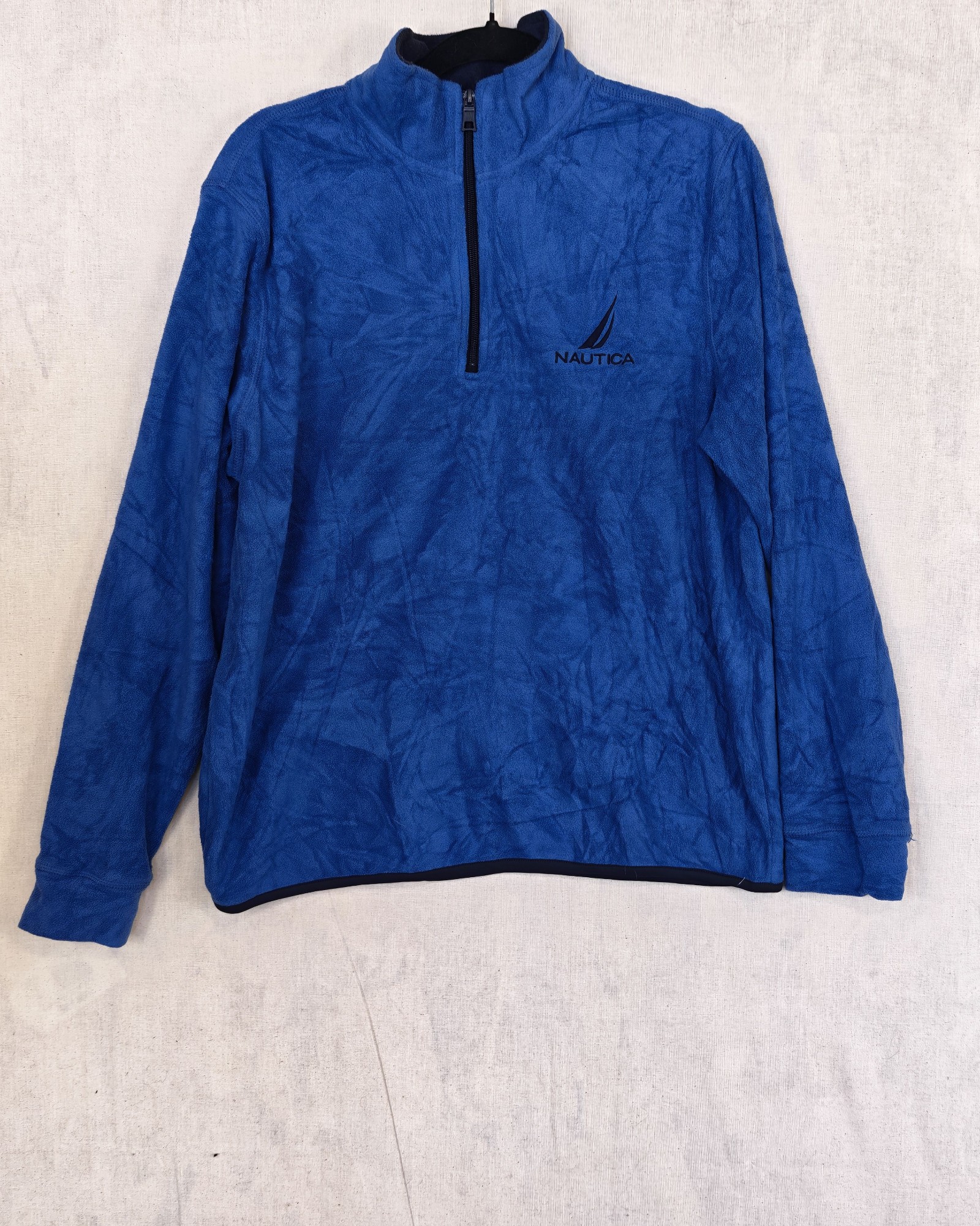 Nautica Blue Half-Zip Fleece Pullover Medium Gorpcore Sailing