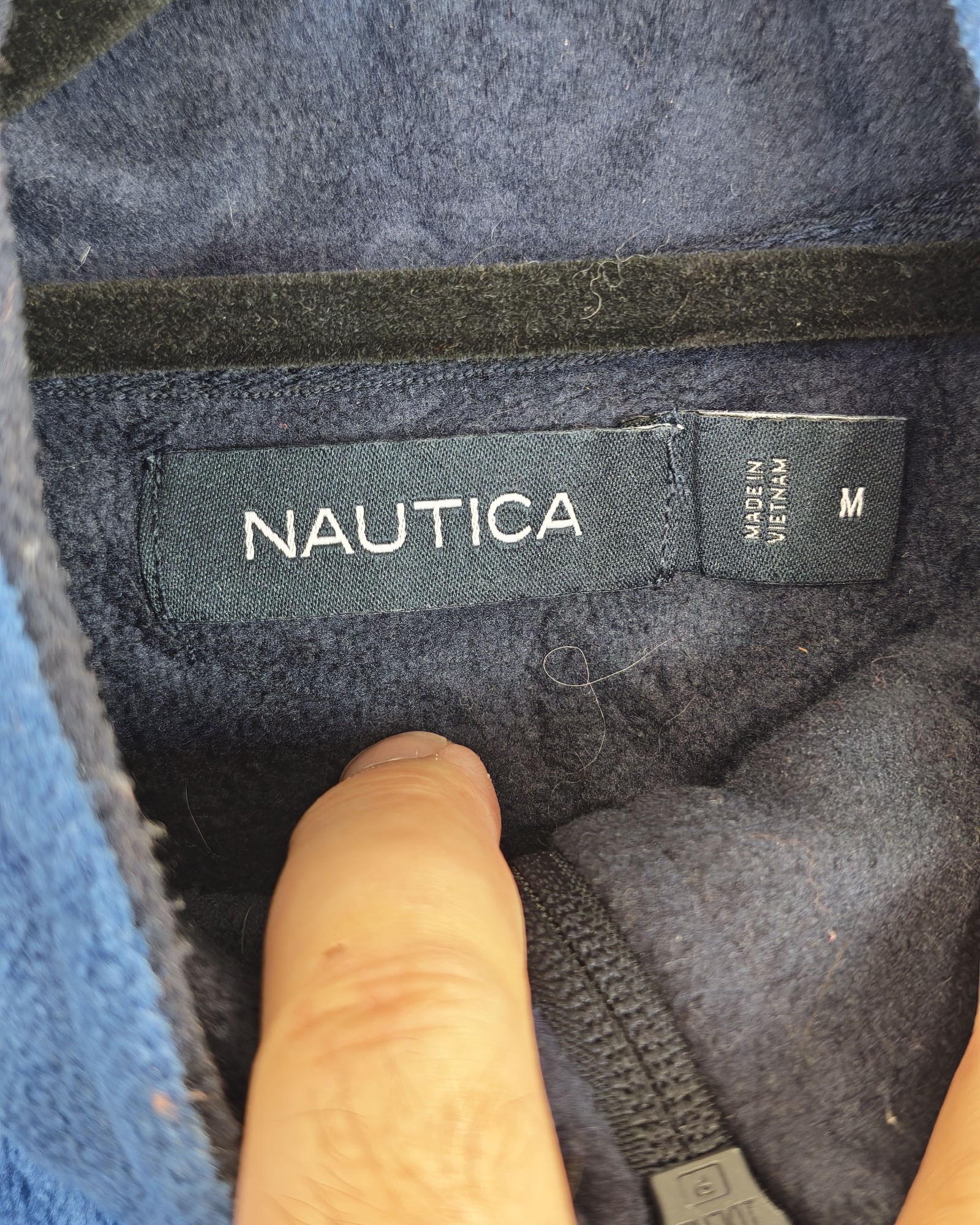 Nautica Blue Half-Zip Fleece Pullover Medium Gorpcore Sailing image 3