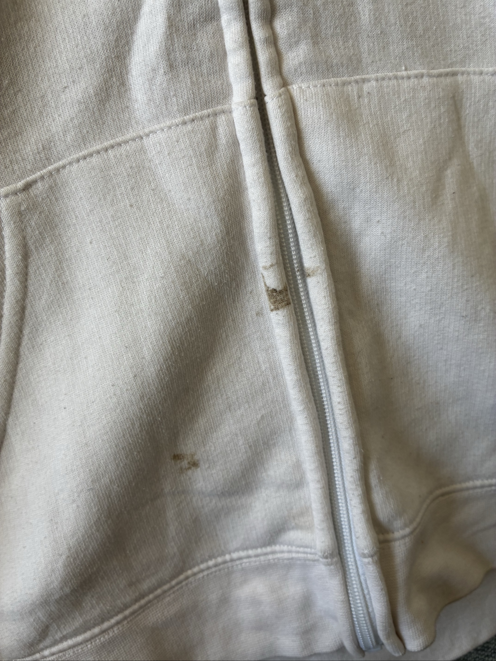 Harley Davidson White Zip-Up Hoodie Large Vintage Print image 2