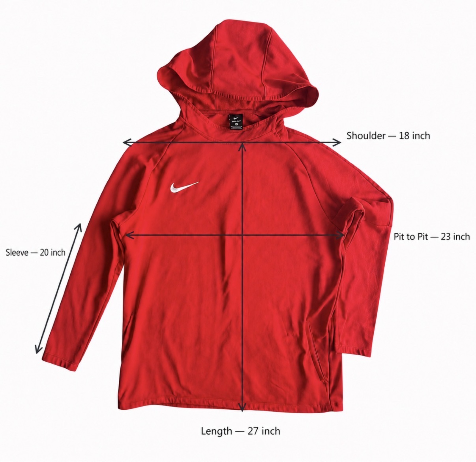Nike Academy 18 Dri-FIT Pullover Hoodie Men’s XL Red AH9608-657 image 8