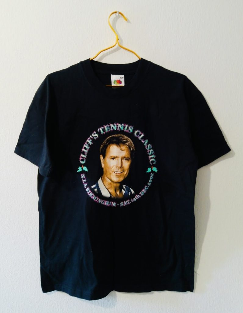 Fruit of the Loom Black Men's Graphic T-Shirt Medium Cliff's Tennis Classic