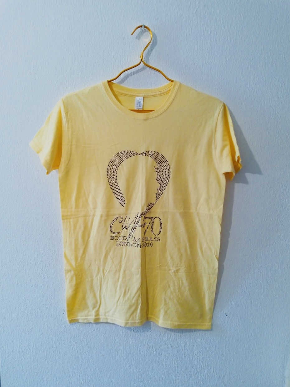 Hold As Brass Yellow Printed Cotton T-Shirt Medium image 4