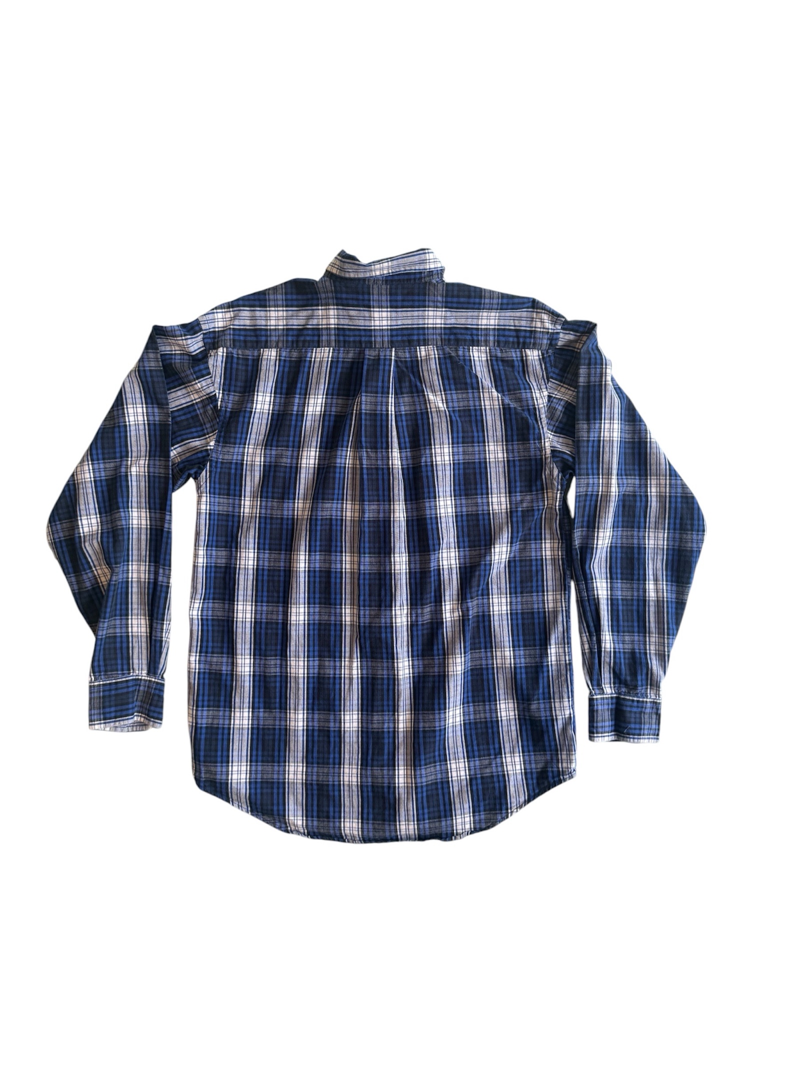 Ralph Lauren Men’s L Blue Check Cotton Long Sleeve Button-Down Shirt image 2