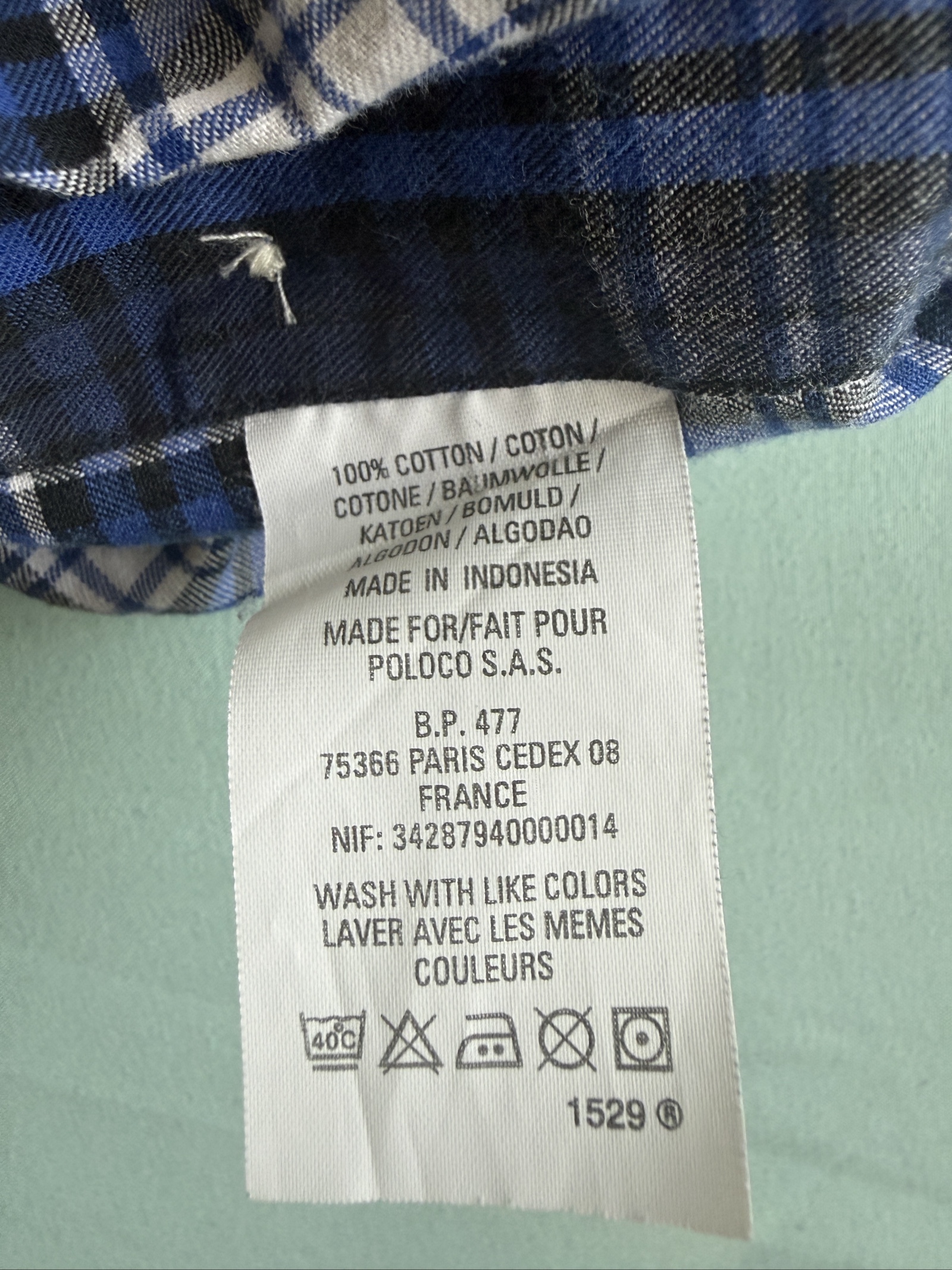Ralph Lauren Men’s L Blue Check Cotton Long Sleeve Button-Down Shirt image 7
